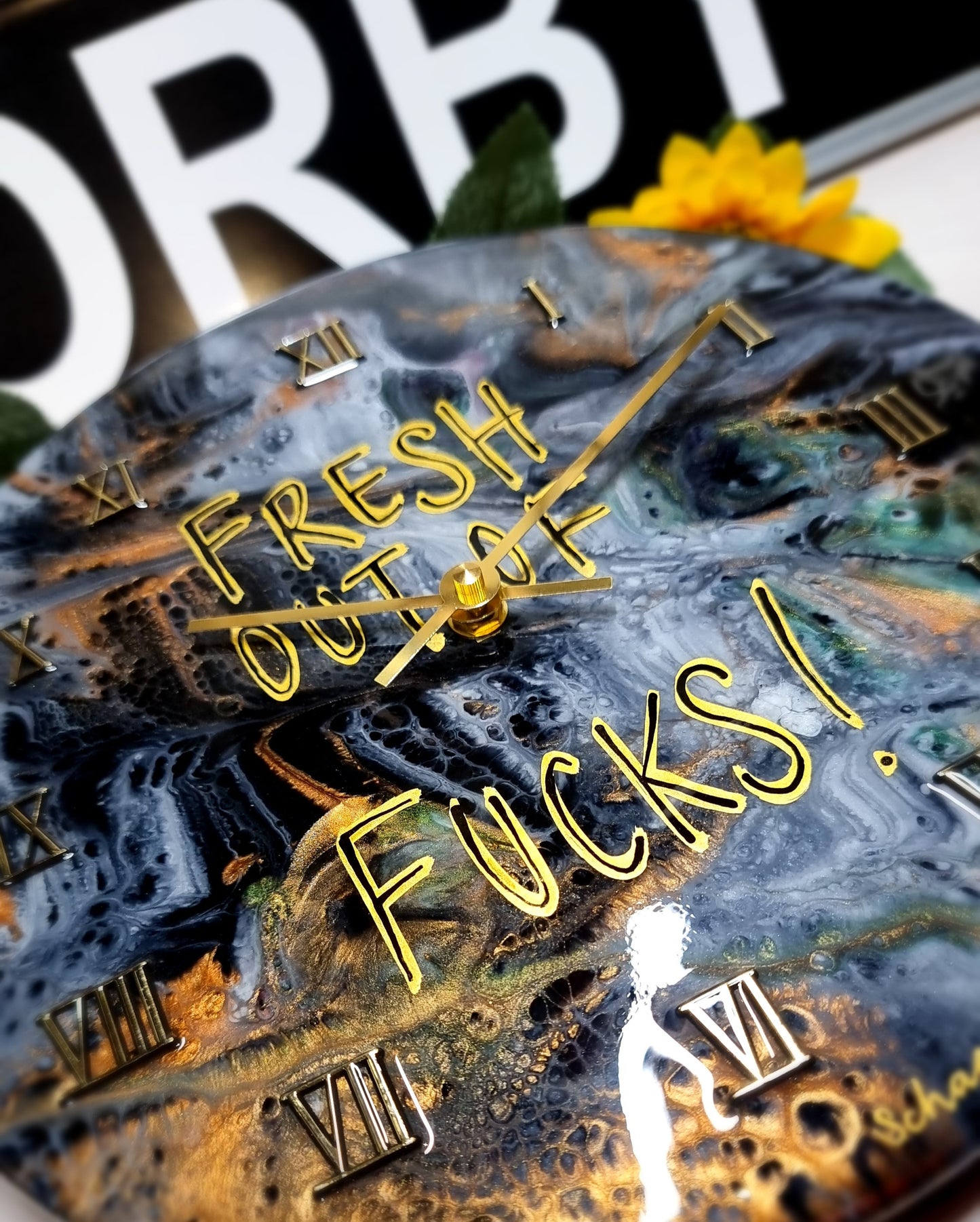 Epoxy Resin Wall Clock Regular (ab1564)