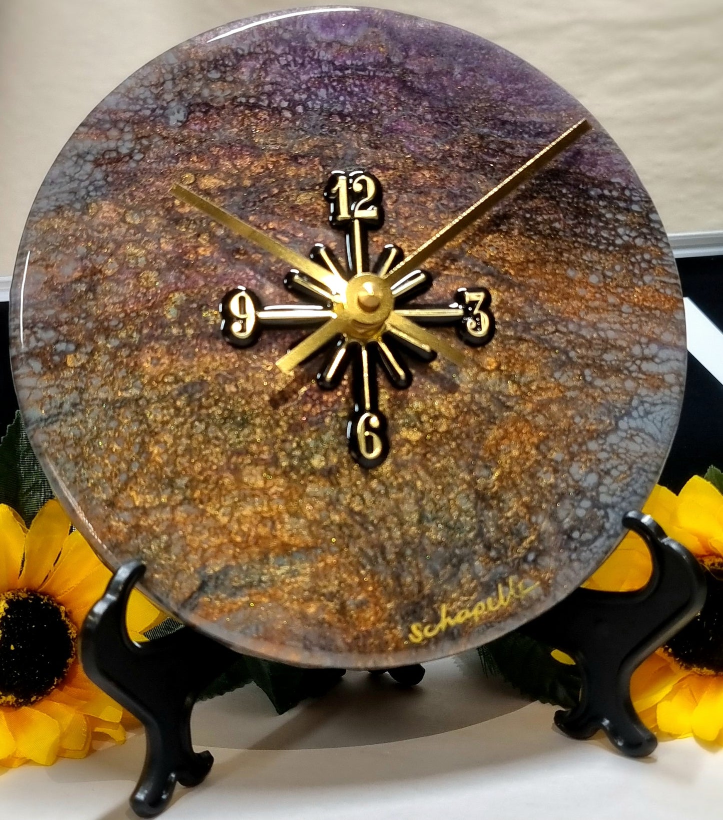 Epoxy Resin Wall Clock Small (ab1543)