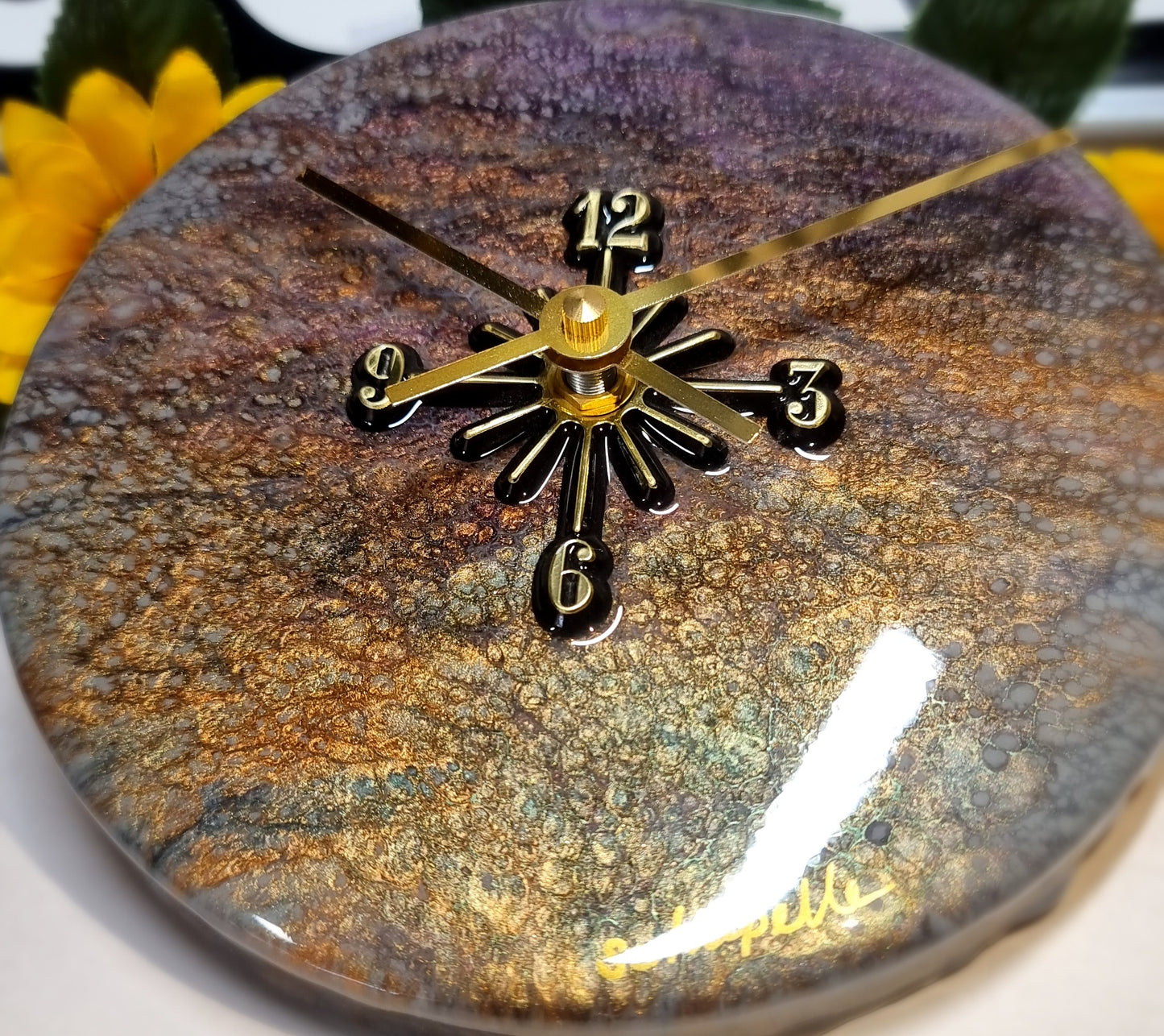 Epoxy Resin Wall Clock Small (ab1543)