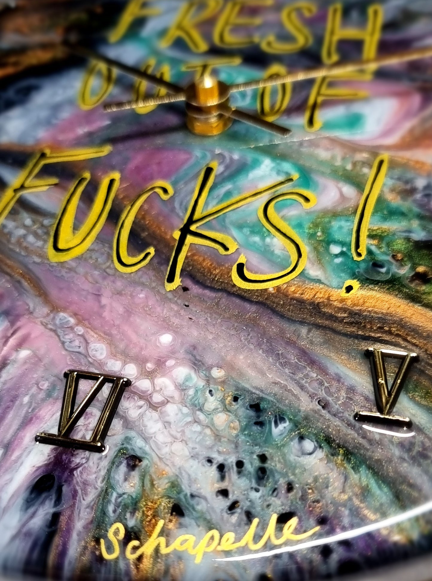Epoxy Resin Wall Clock Regular (ab1565)