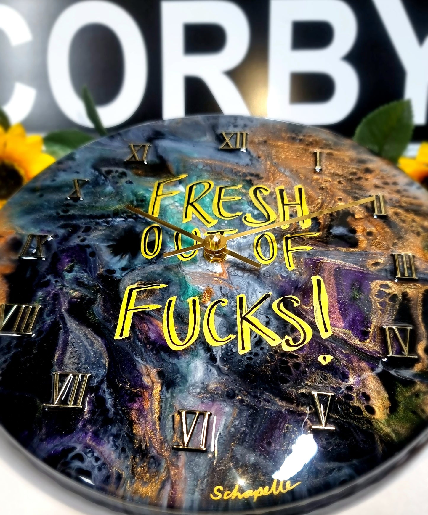 Epoxy Resin Wall Clock Regular (ab1562)