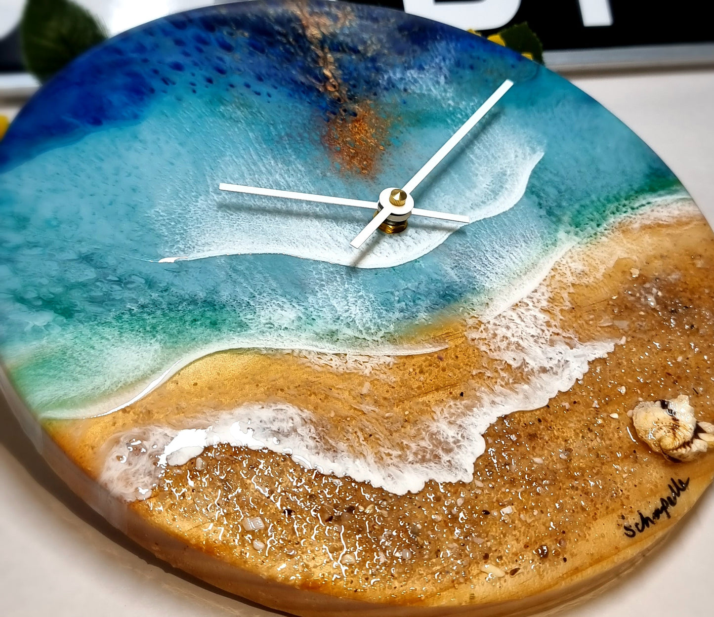 Epoxy Resin Wall Clock Regular (1574) *My Favourite Shell Of All Time*