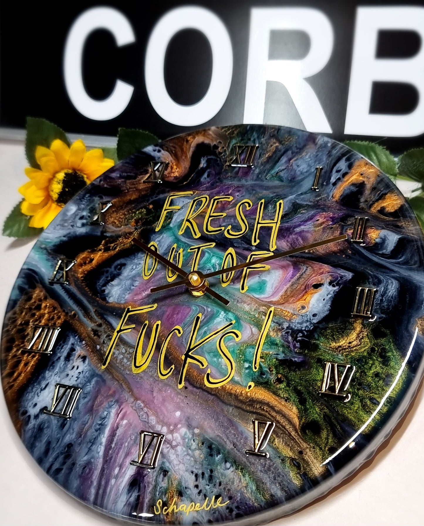 Epoxy Resin Wall Clock Regular (ab1565)