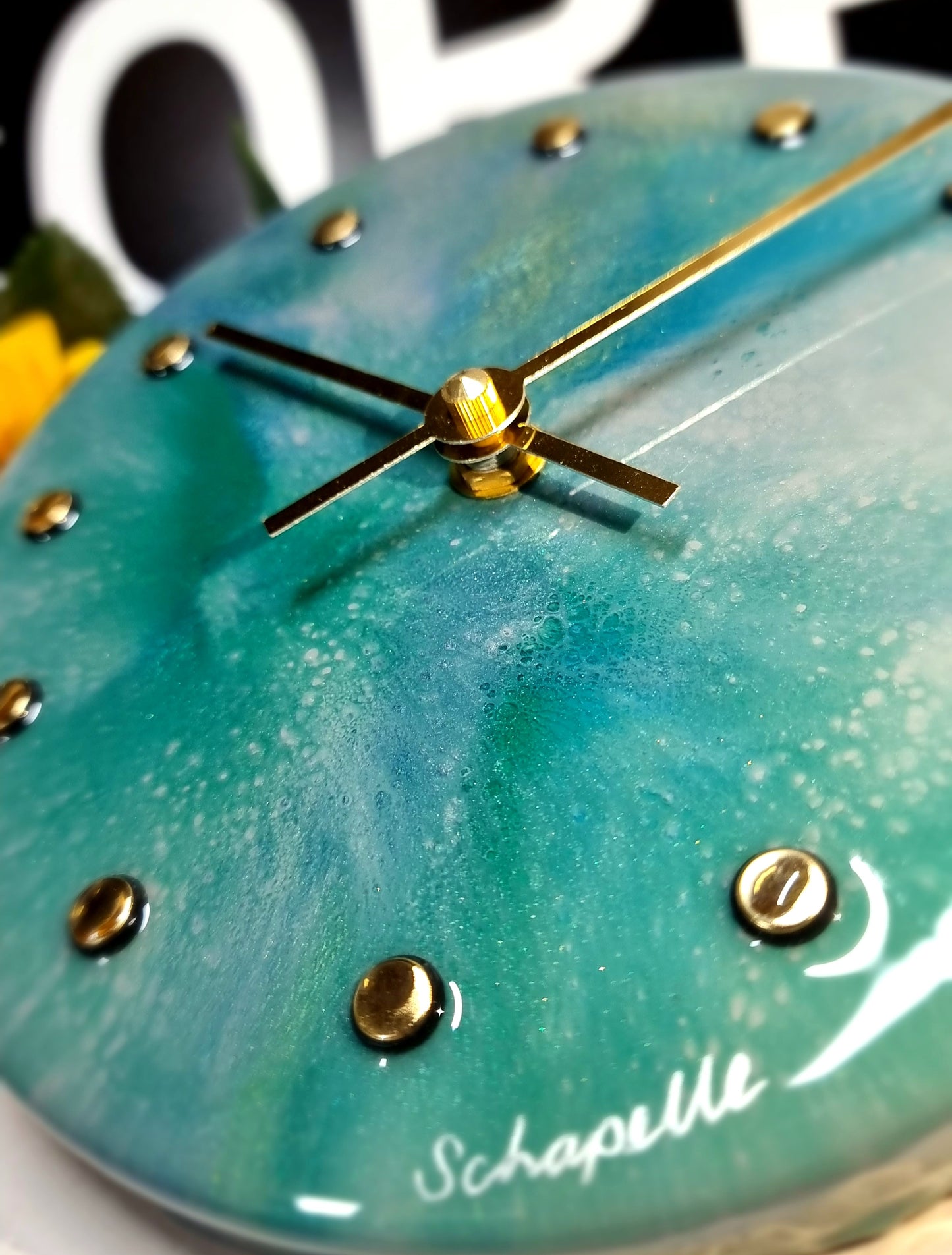 Epoxy Resin Wall Clock Small (ab1515)