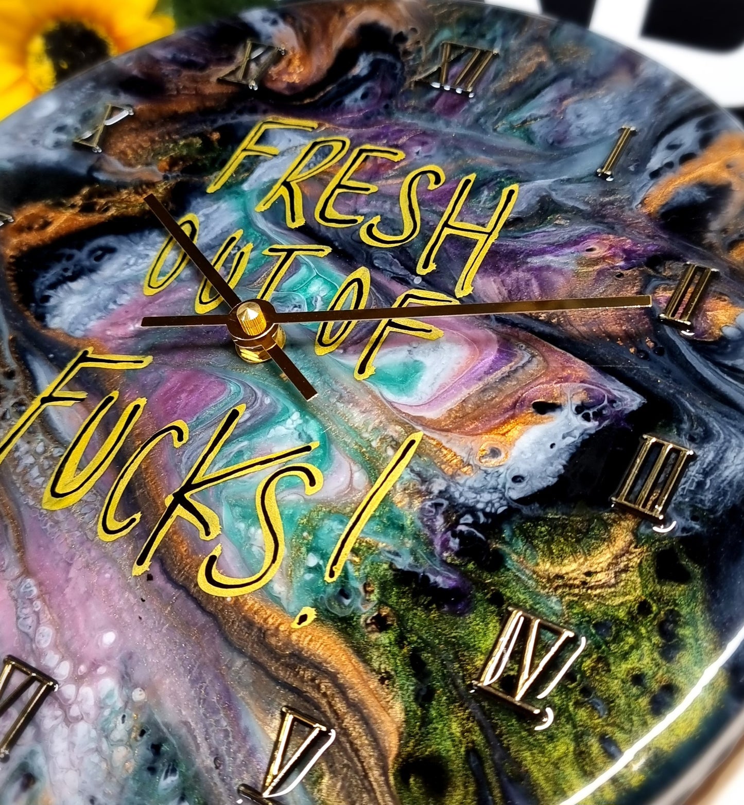Epoxy Resin Wall Clock Regular (ab1565)