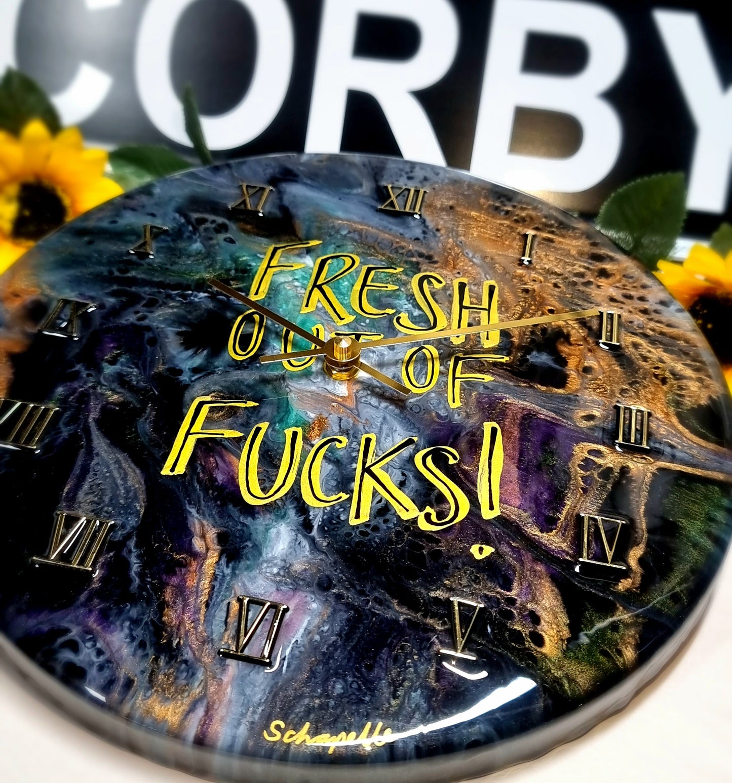 Epoxy Resin Wall Clock Regular (ab1562)
