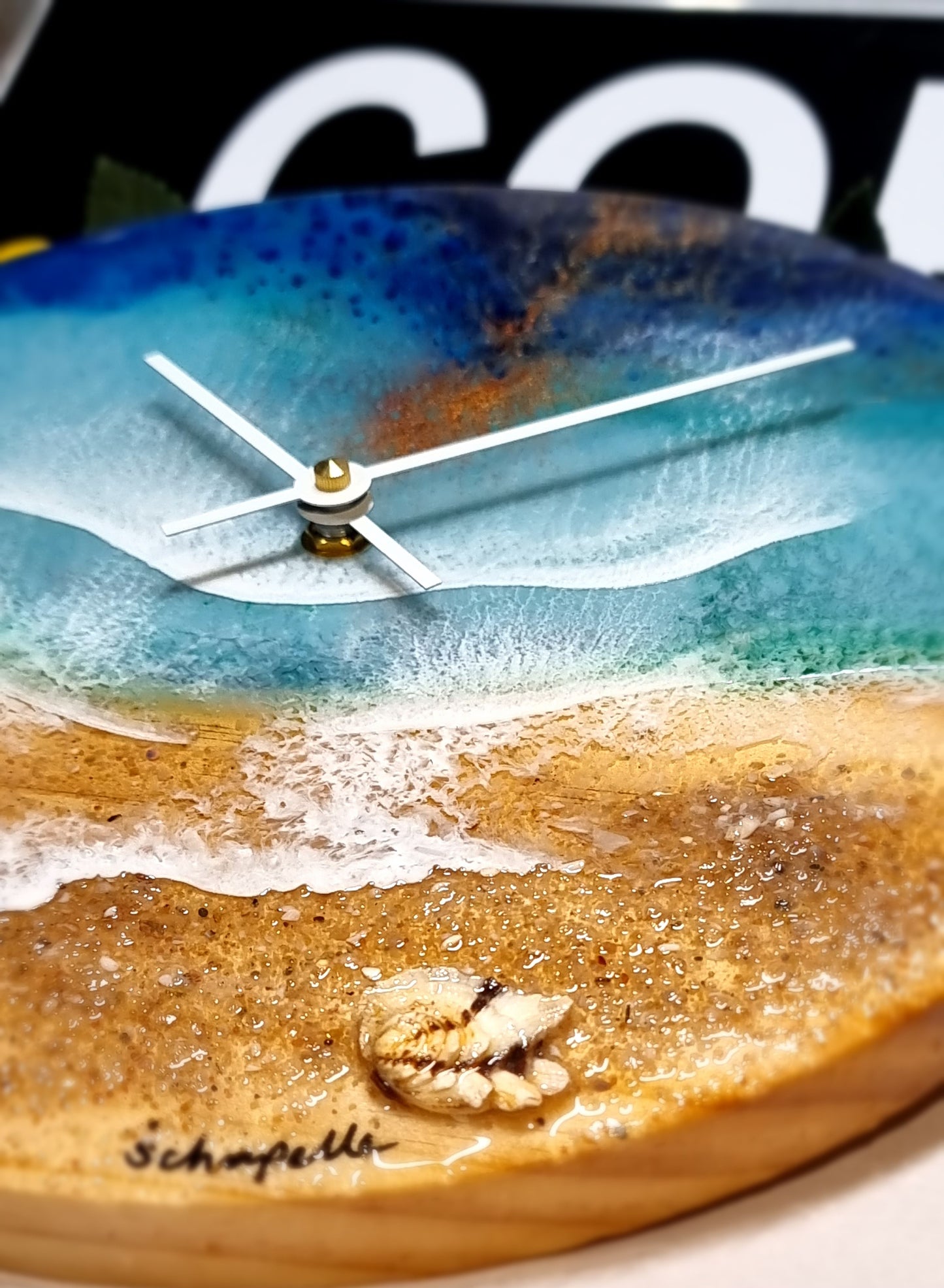 Epoxy Resin Wall Clock Regular (1574) *My Favourite Shell Of All Time*