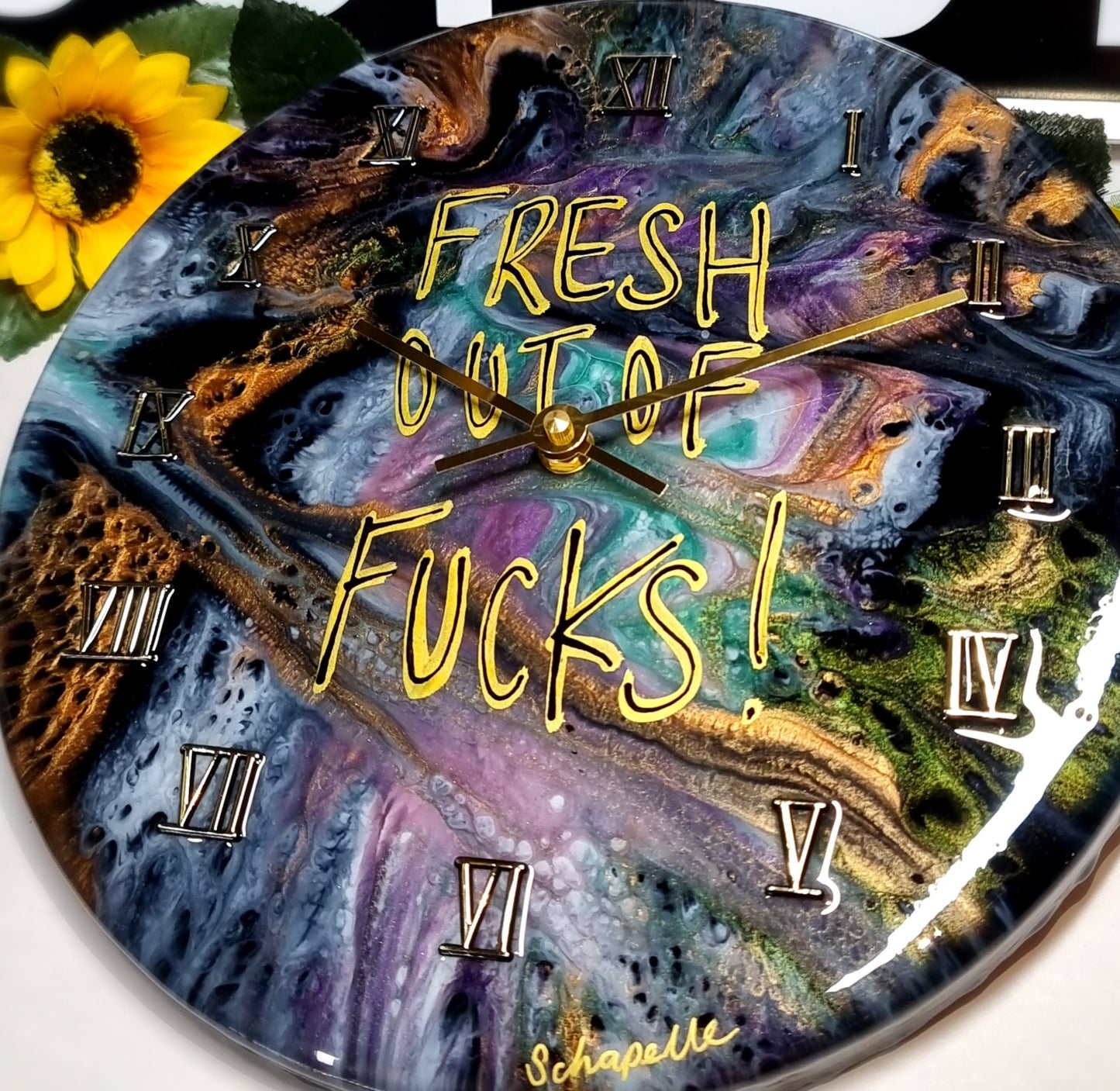 Epoxy Resin Wall Clock Regular (ab1565)