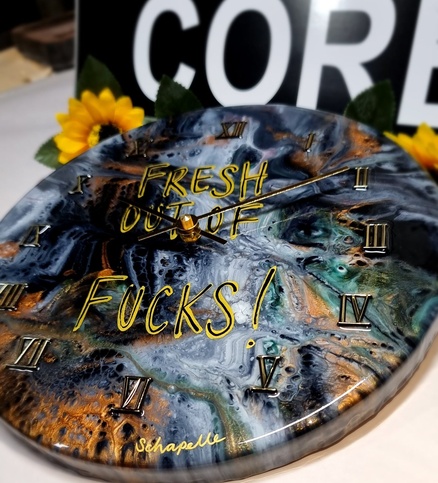 Epoxy Resin Wall Clock Regular (ab1564)