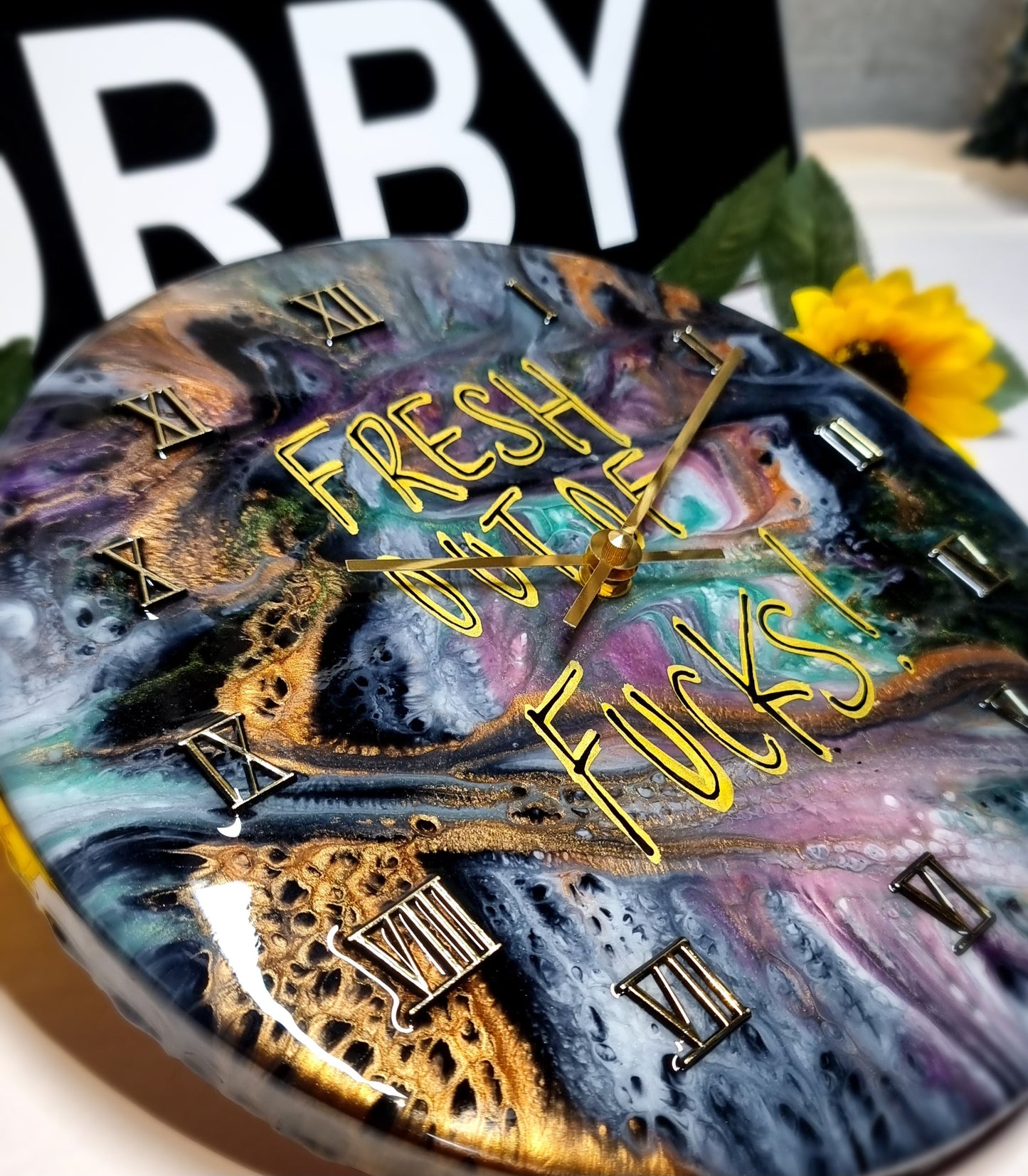 Epoxy Resin Wall Clock Regular (ab1565)