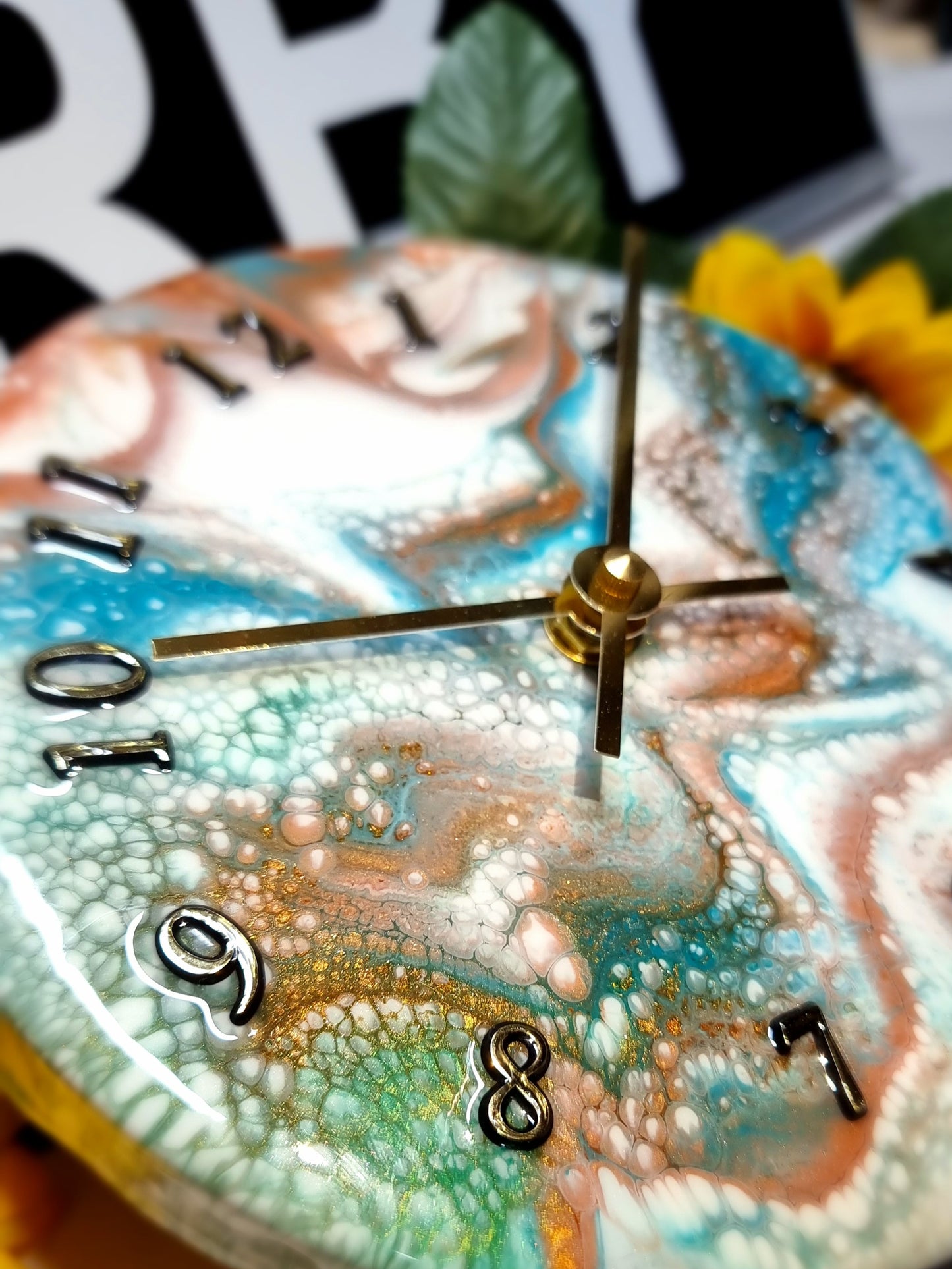 Epoxy Resin Wall Clock Small (ab1518)