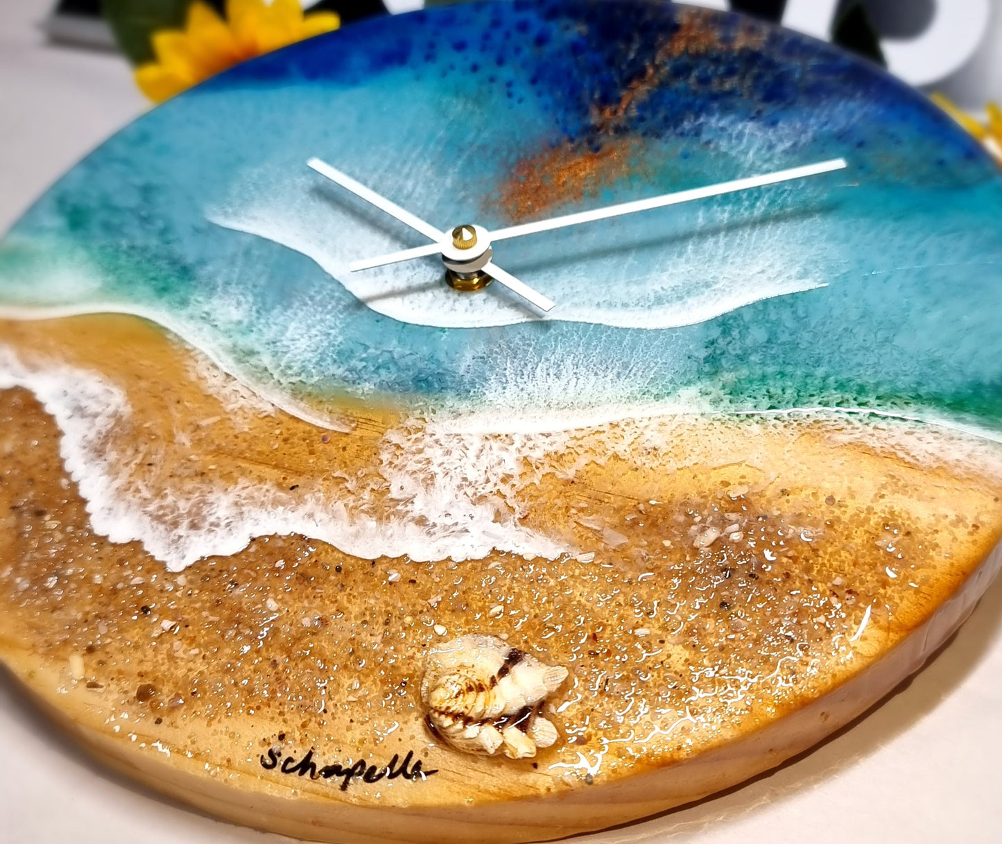 Epoxy Resin Wall Clock Regular (1574) *My Favourite Shell Of All Time*