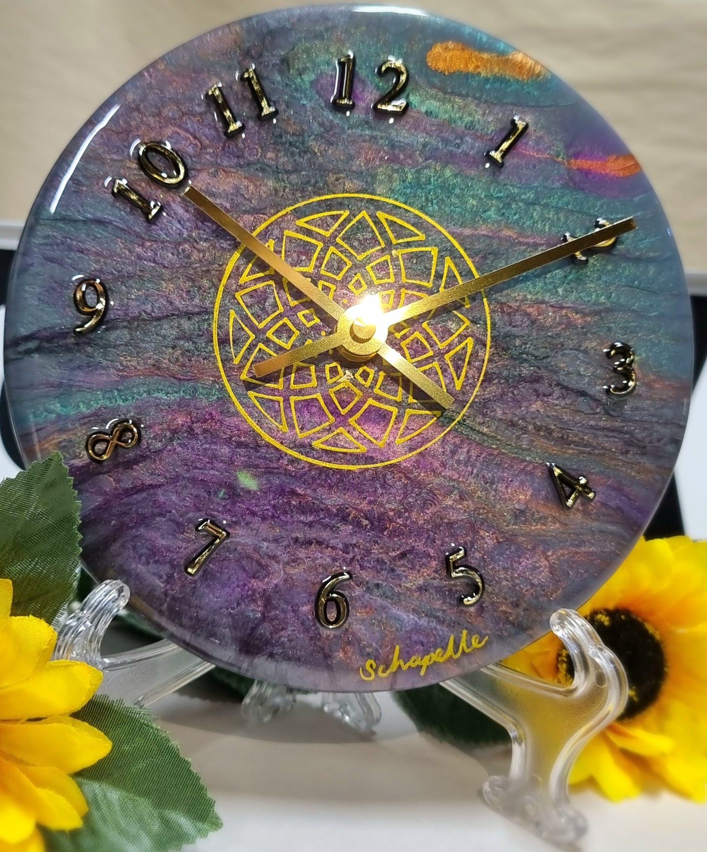 Epoxy Resin Wall Clock Small (ab1666)