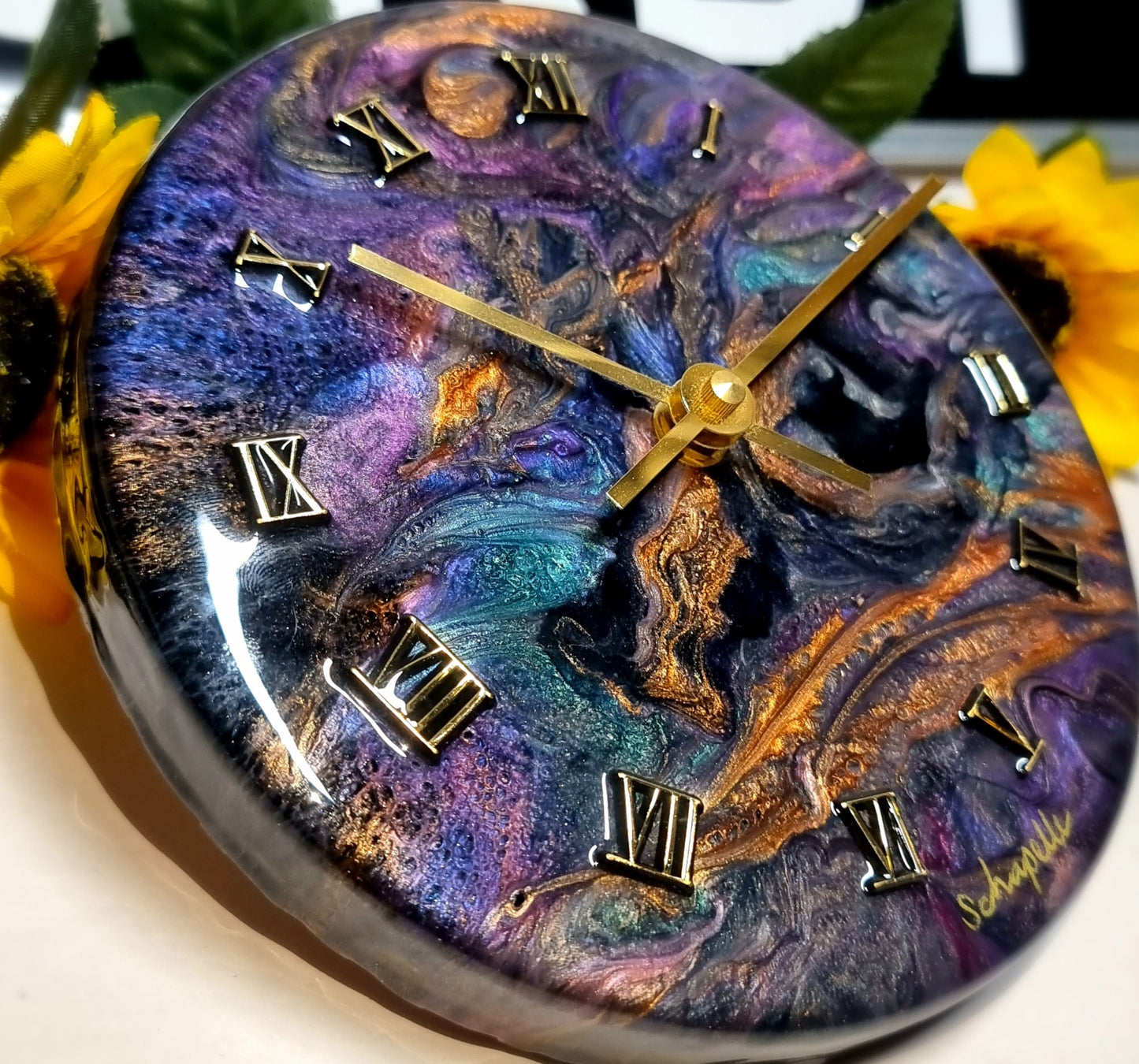 Epoxy Resin Wall Clock Small (ab1539)