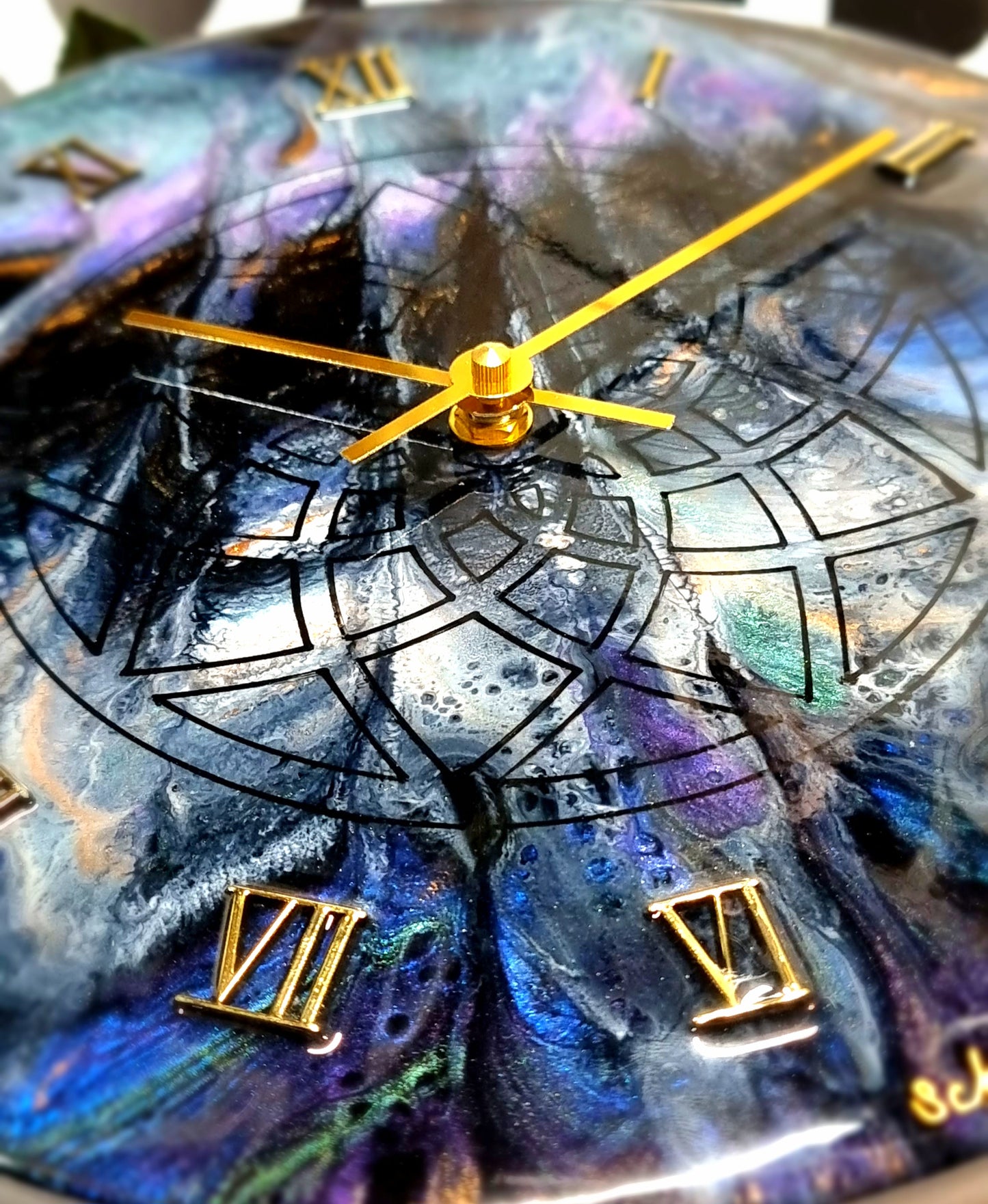 Epoxy Resin Wall Clock Regular (ab1555)