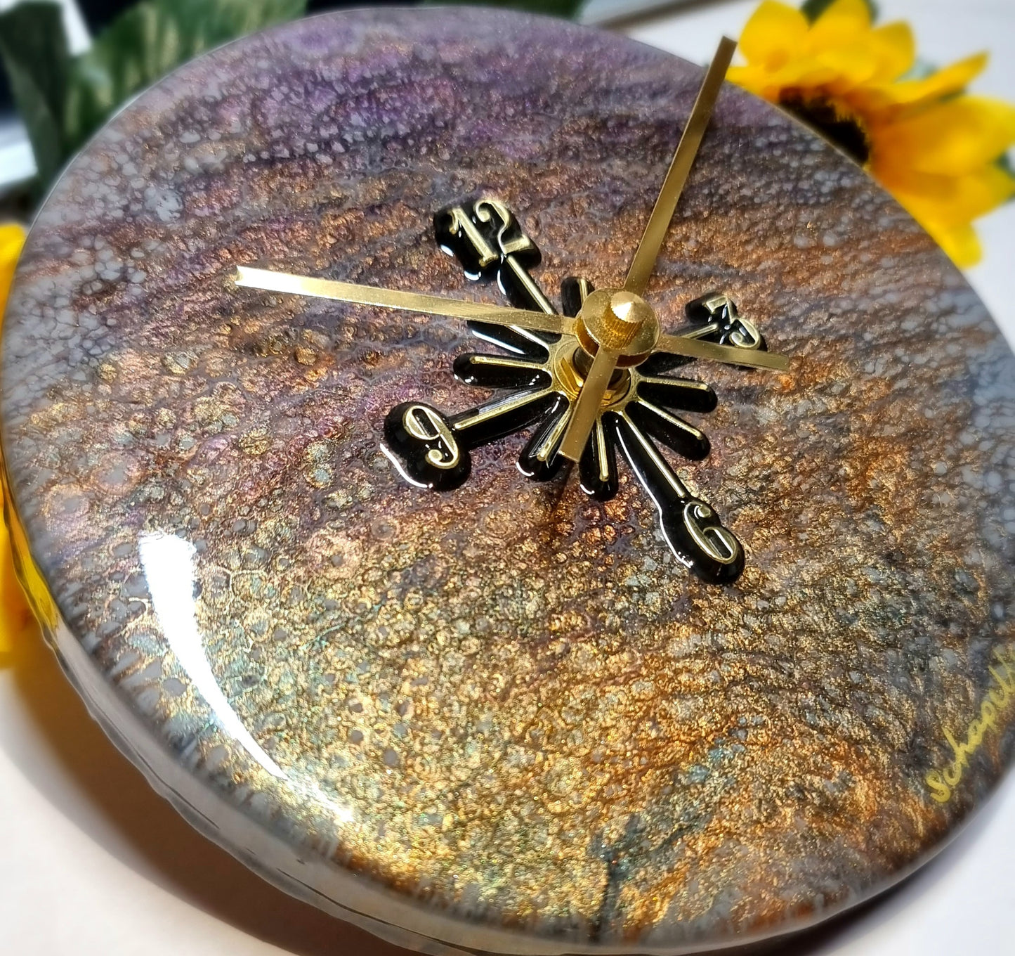 Epoxy Resin Wall Clock Small (ab1543)