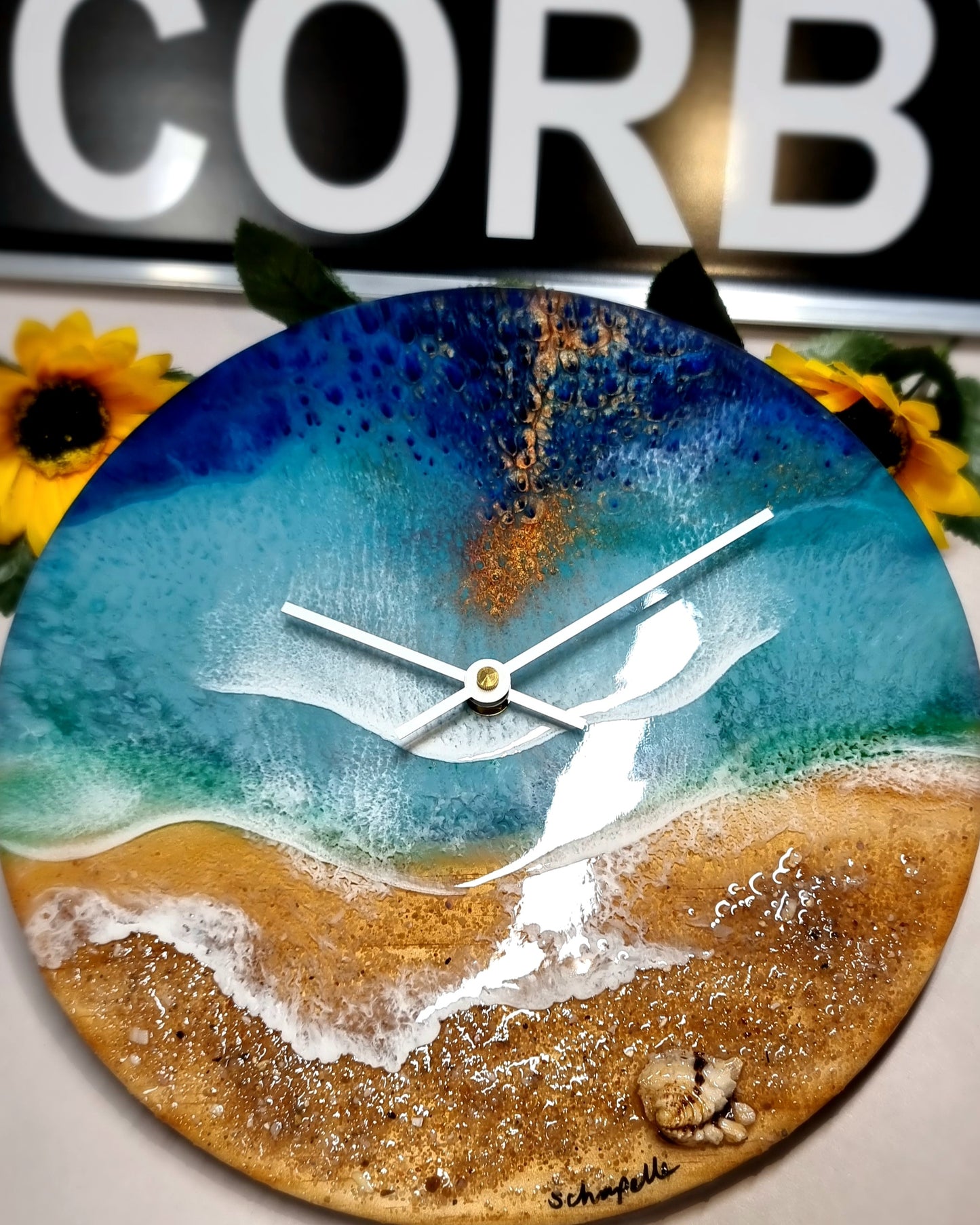 Epoxy Resin Wall Clock Regular (1574) *My Favourite Shell Of All Time*