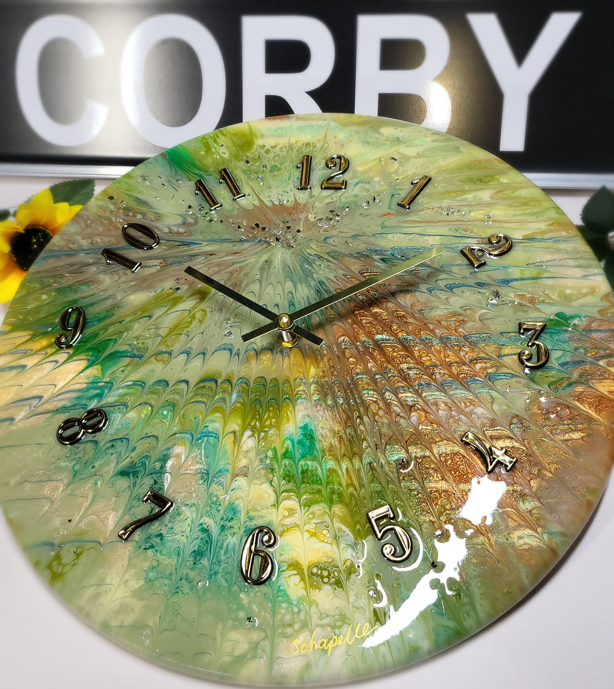 Epoxy Resin Wall Clock Large (ab1774)