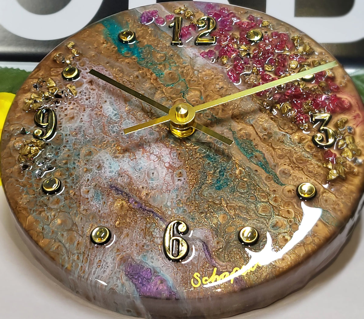 Epoxy Resin Wall Clock Small (ab1794)