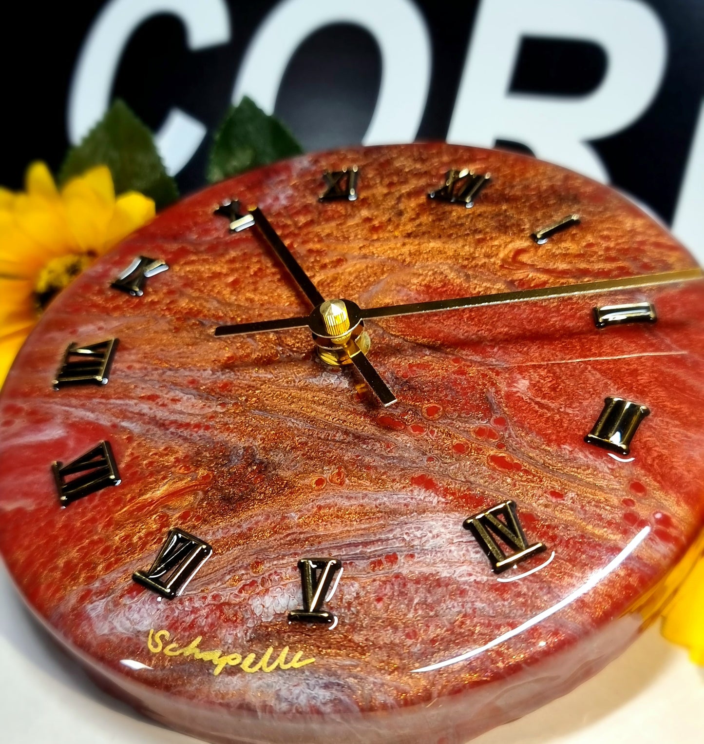 Epoxy Resin Wall Clock Small (ab1513)