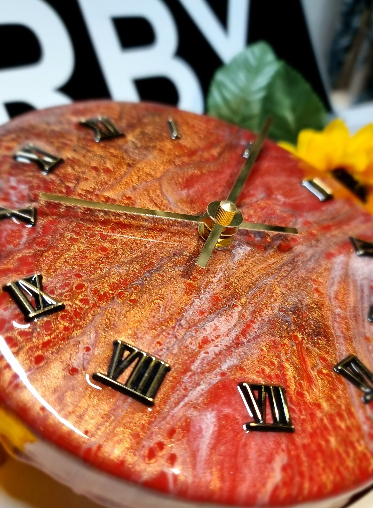 Epoxy Resin Wall Clock Small (ab1513)