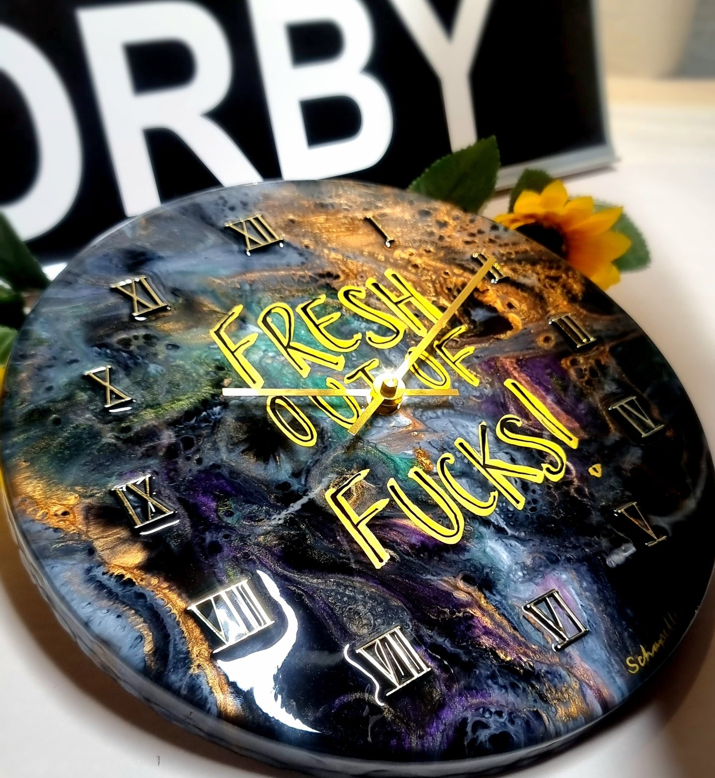 Epoxy Resin Wall Clock Regular (ab1562)
