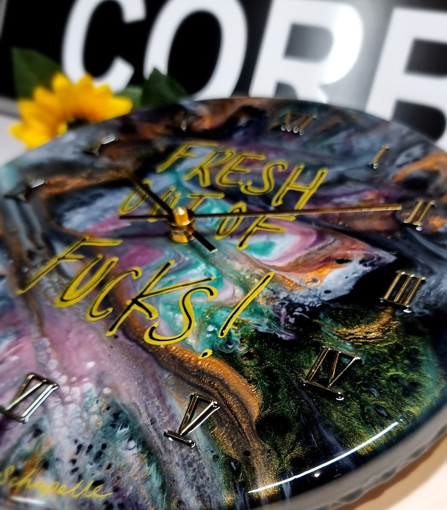 Epoxy Resin Wall Clock Regular (ab1565)