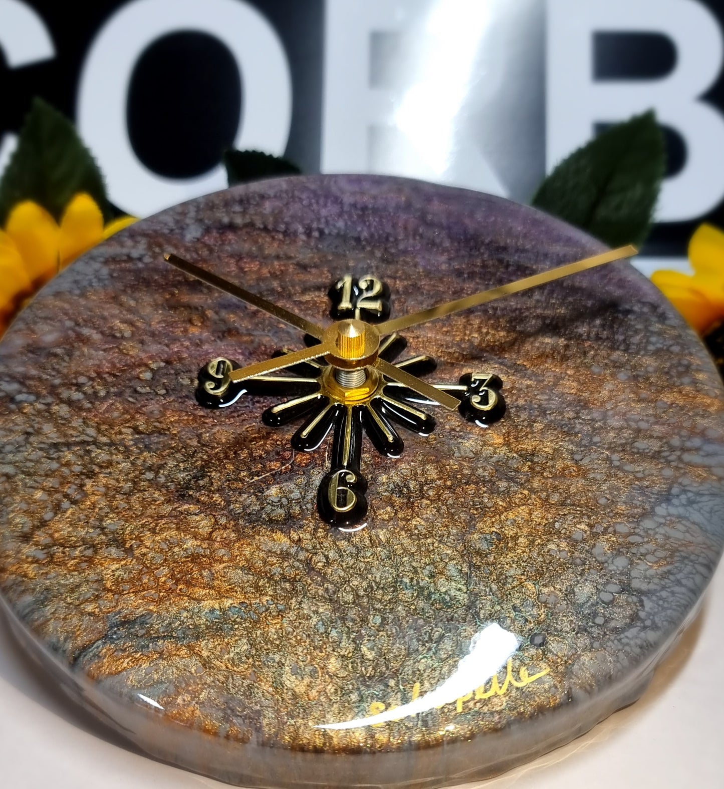 Epoxy Resin Wall Clock Small (ab1543)