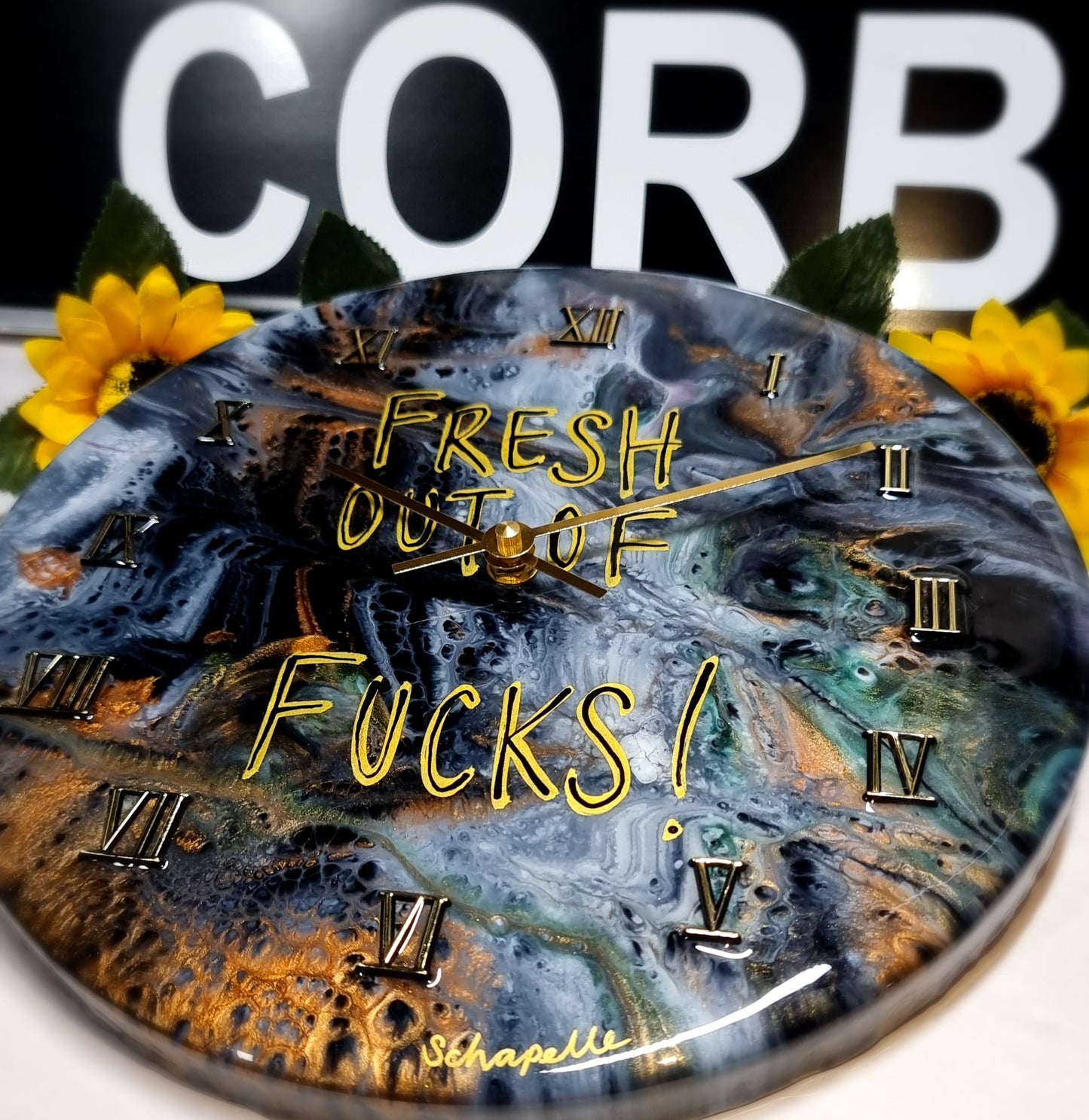 Epoxy Resin Wall Clock Regular (ab1564)
