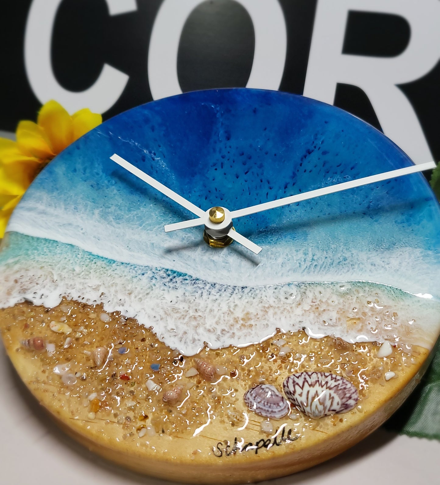 Epoxy Resin Wall Clock Small (ab1731)