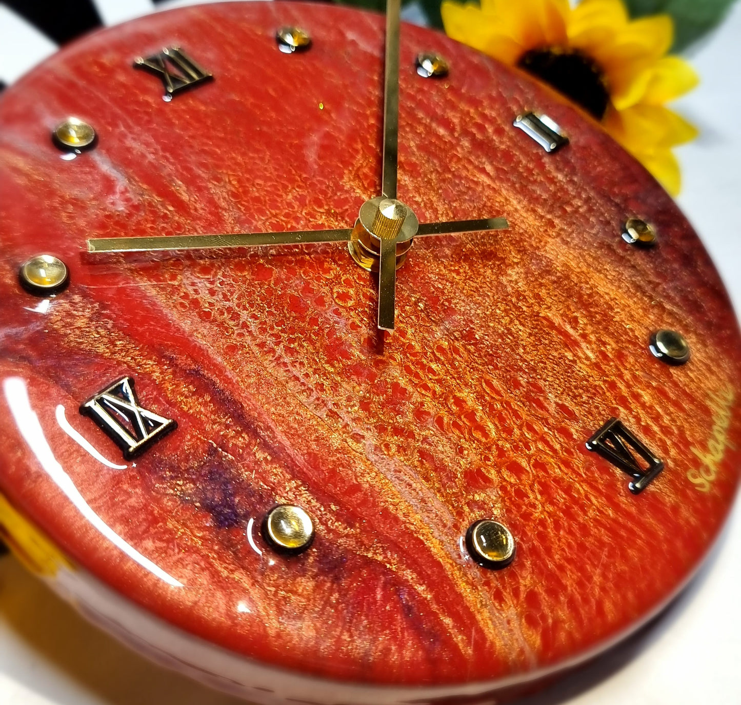Epoxy Resin Wall Clock Small (ab1512)