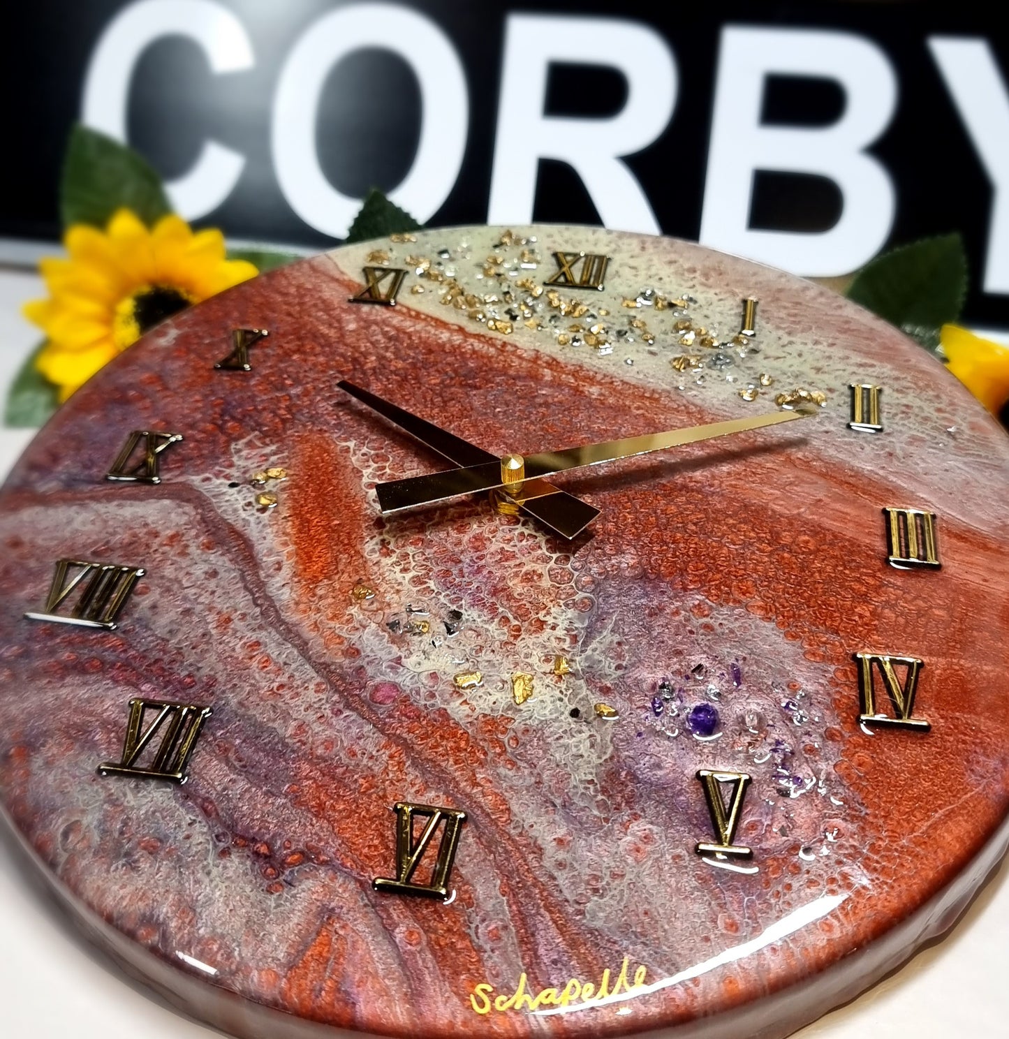 Epoxy Resin Wall Clock Regular (ab1566)