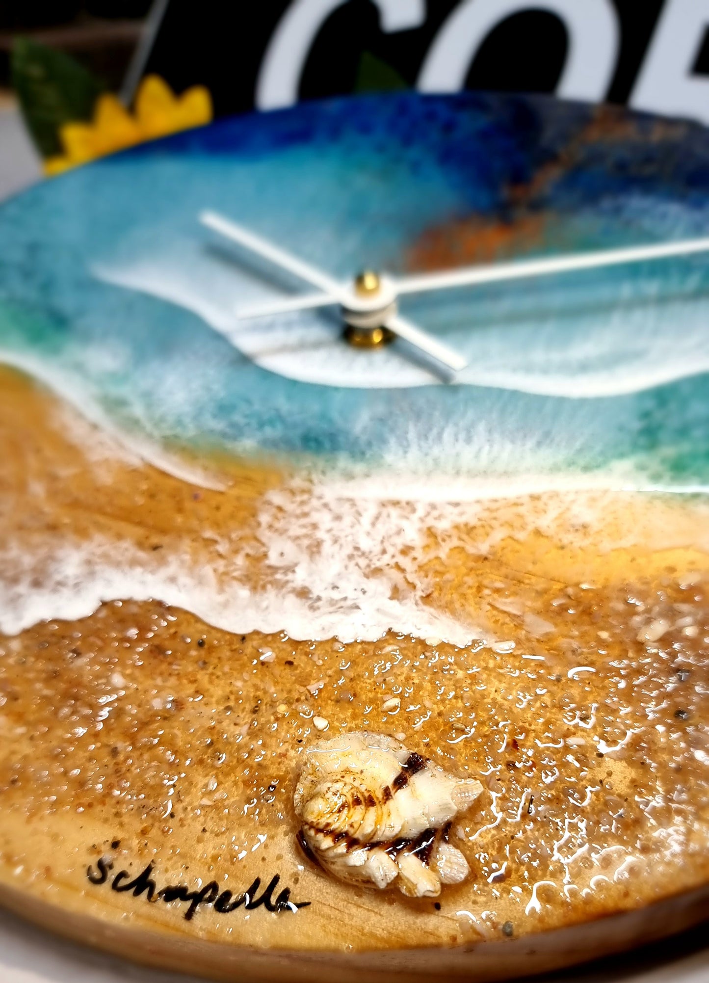 Epoxy Resin Wall Clock Regular (1574) *My Favourite Shell Of All Time*