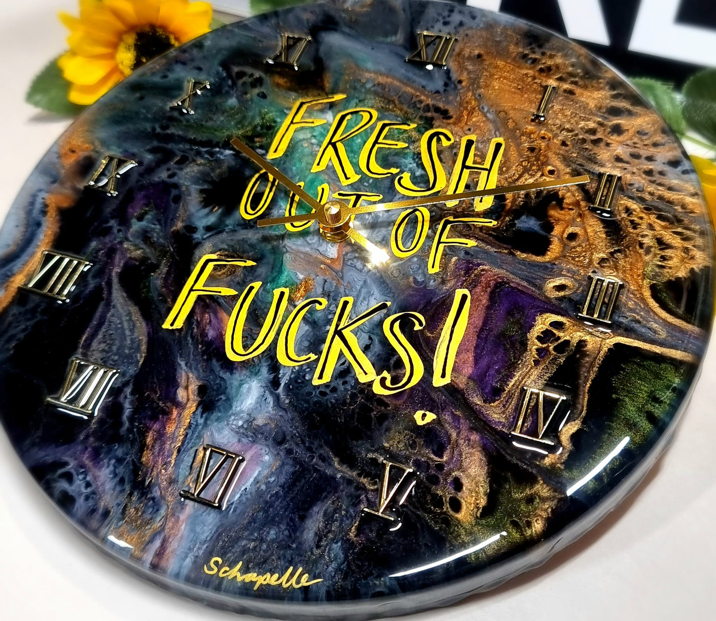 Epoxy Resin Wall Clock Regular (ab1562)