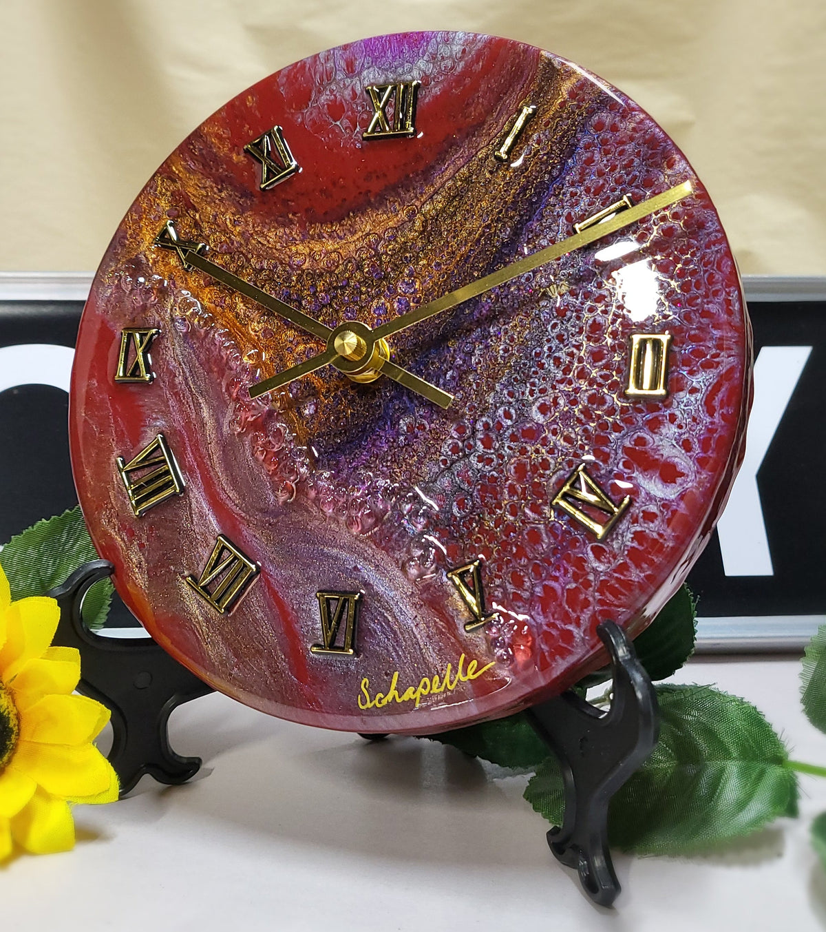 Epoxy Resin Wall Clock Small (ab1798)