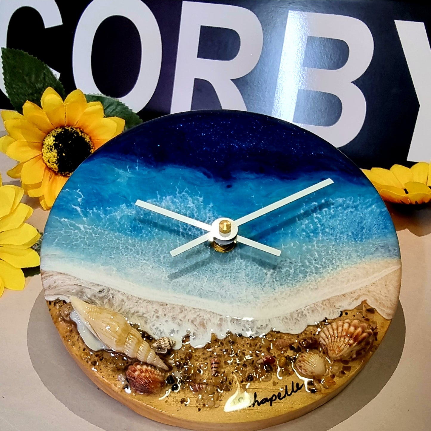 Epoxy Resin Wall Clock Small (ab1202)