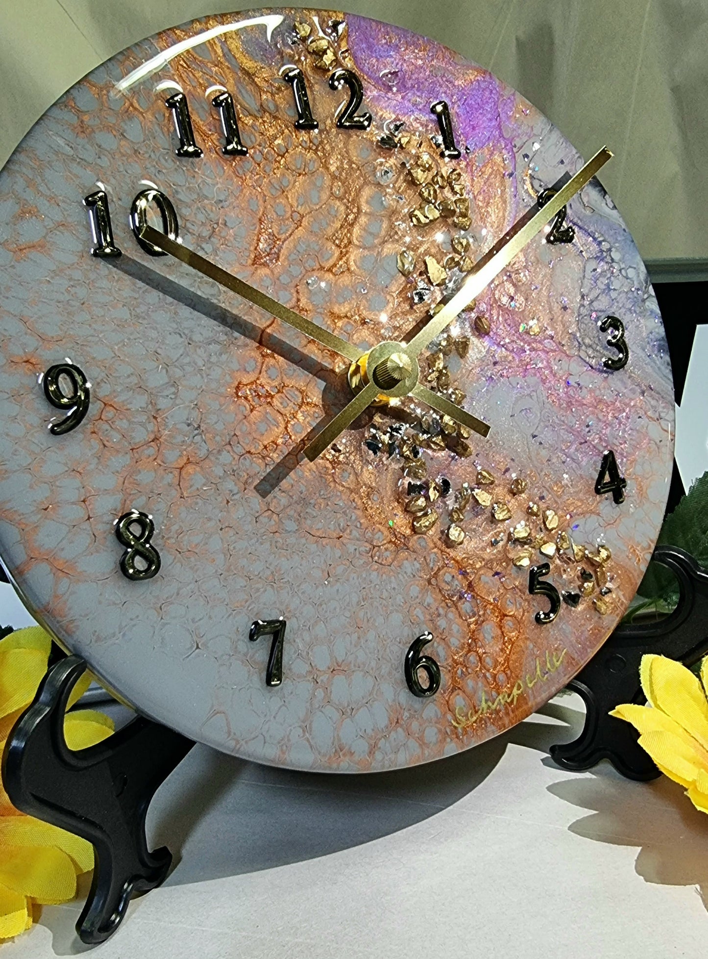 Epoxy Resin Wall Clock Small (ab1296)