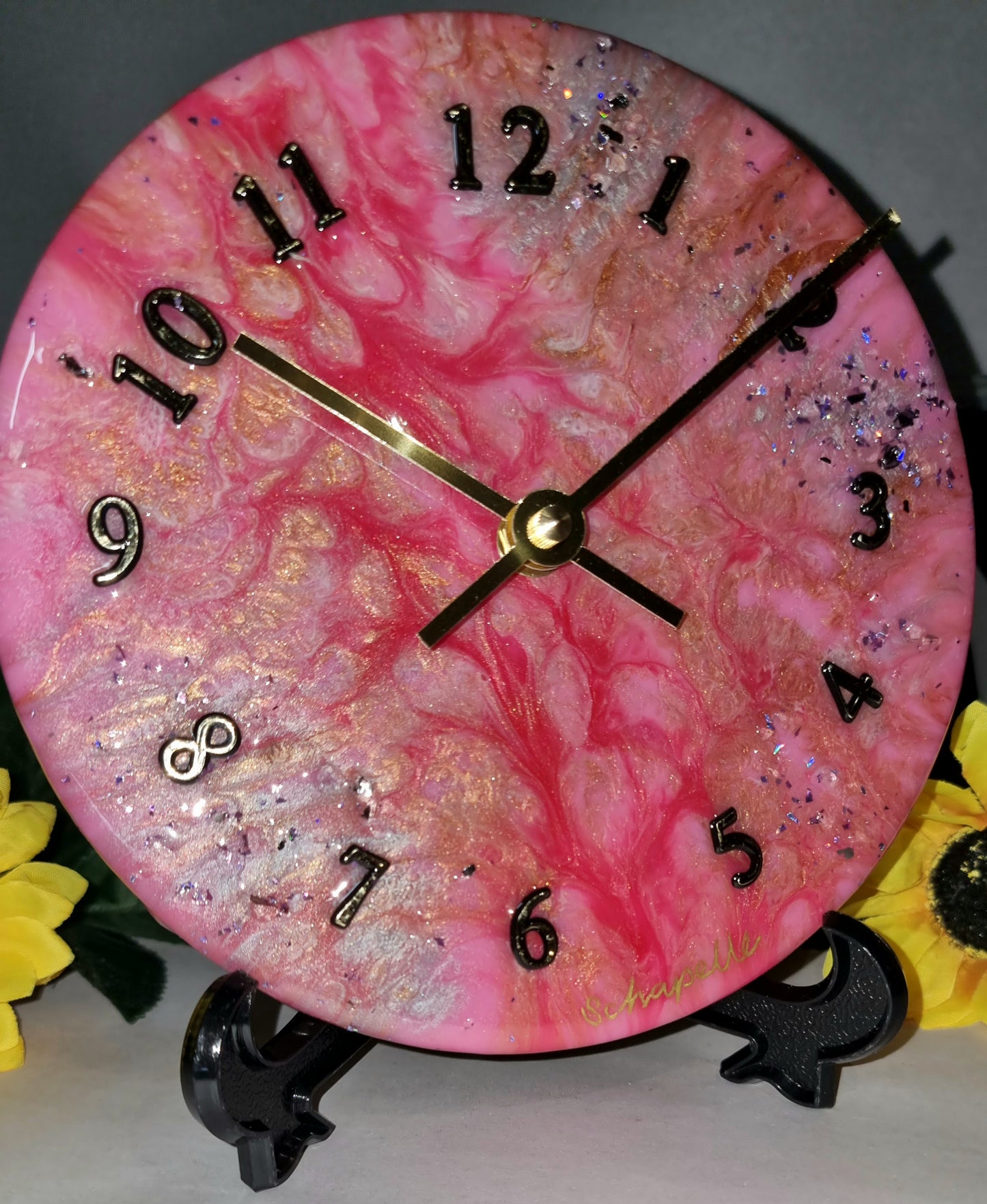 Epoxy Resin Wall Clock Small (ab1419)