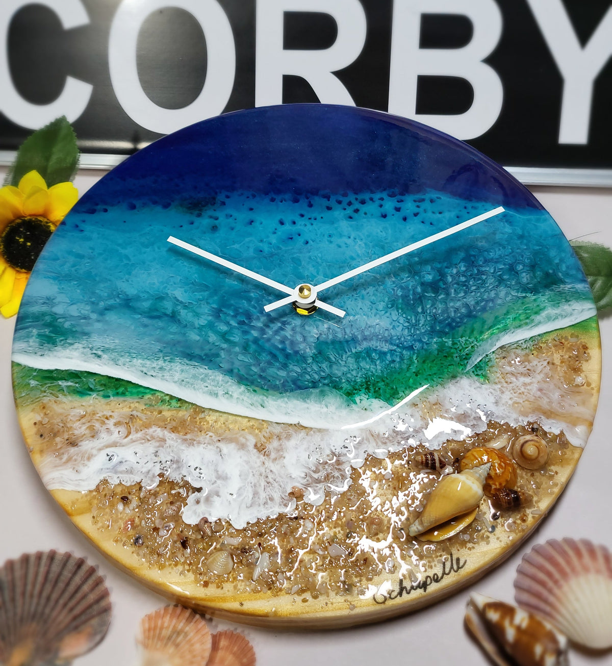 Epoxy Resin Wall Clock Regular (ab1802)