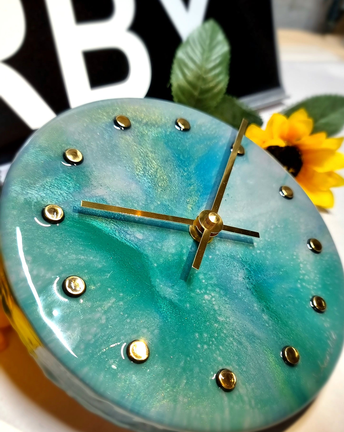 Epoxy Resin Wall Clock Small (ab1515)
