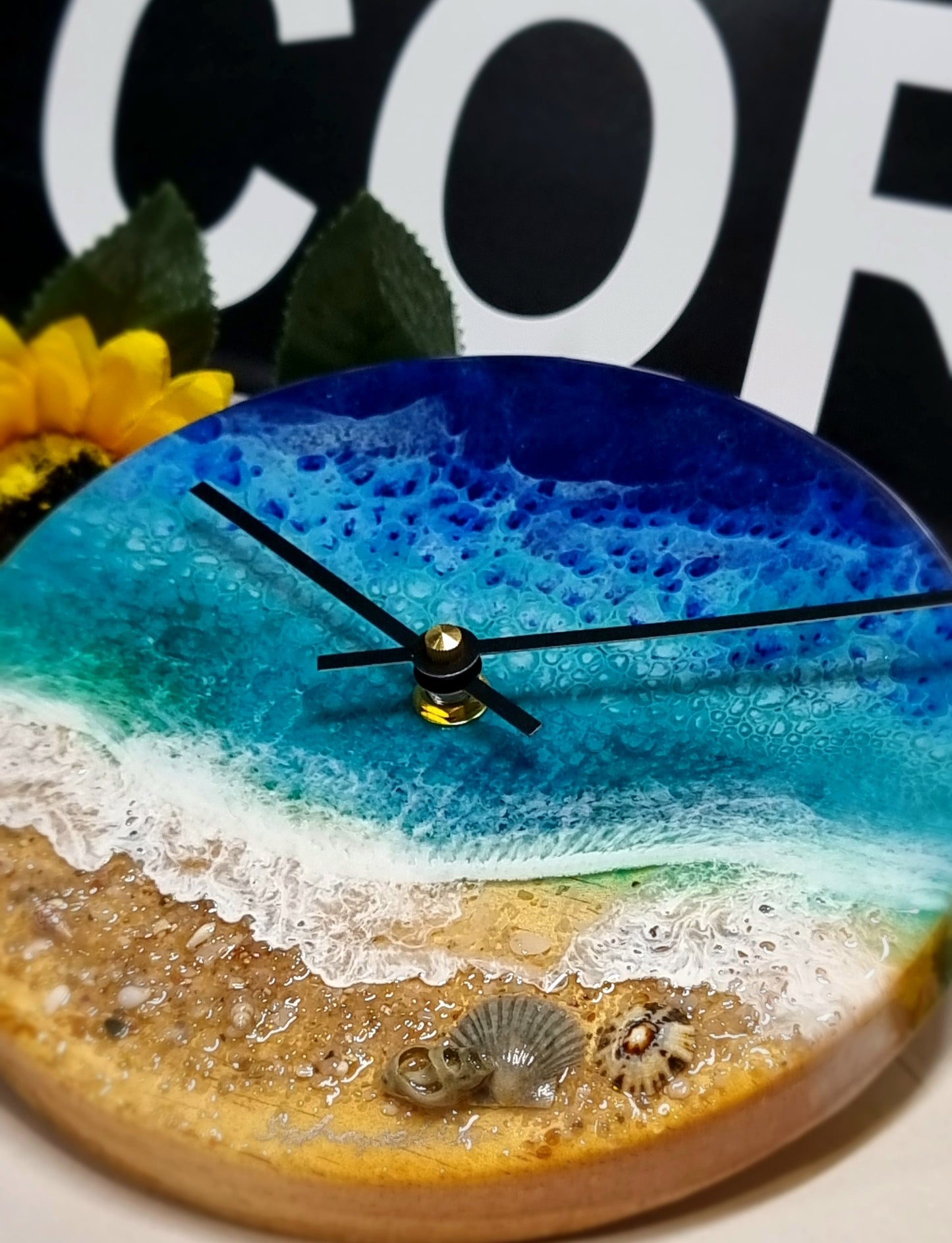 Epoxy Resin Wall Clock Small (ab1678)