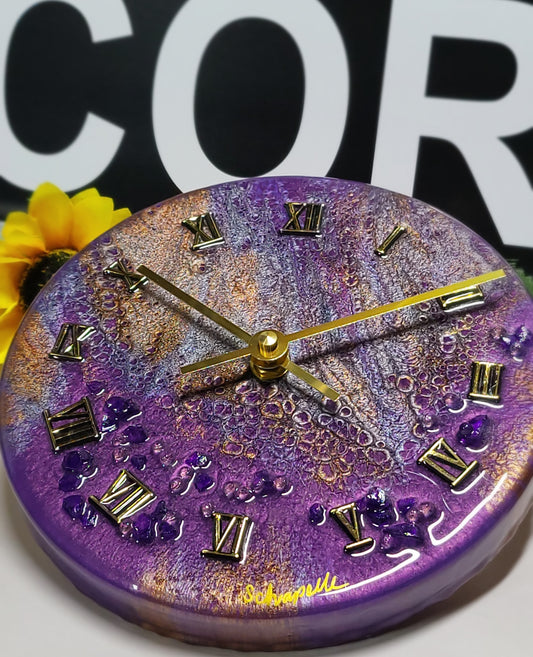 Epoxy Resin Wall Clock Small (ab1727)