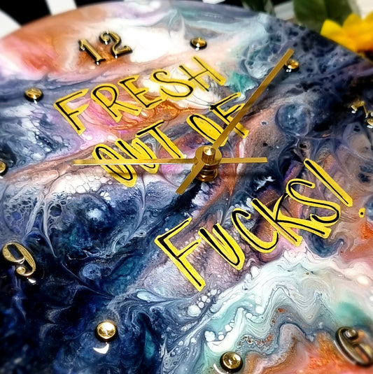 Epoxy Resin Wall Clock Regular (ab1599)