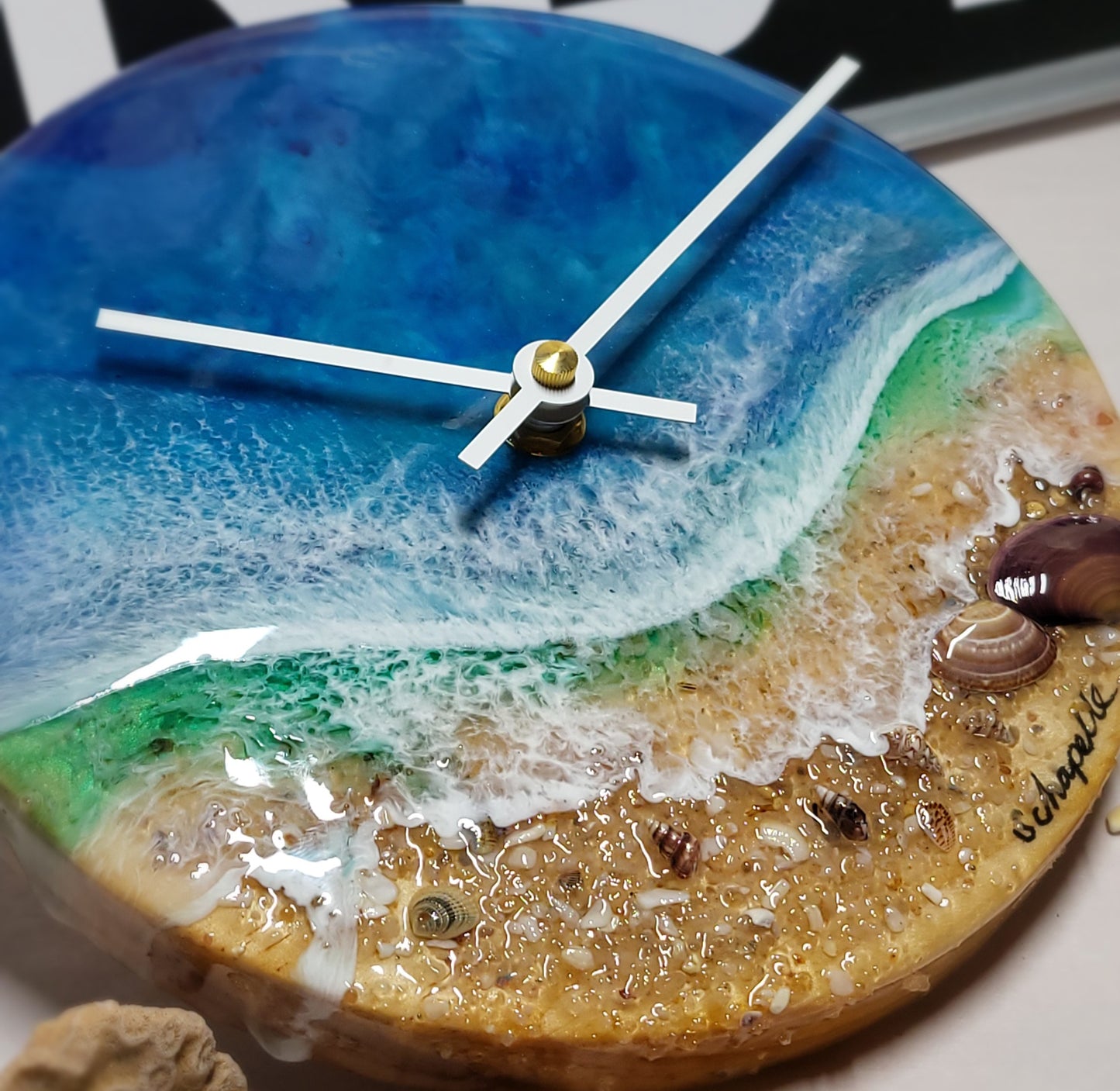 Epoxy Resin Wall Clock Small (ab1771)