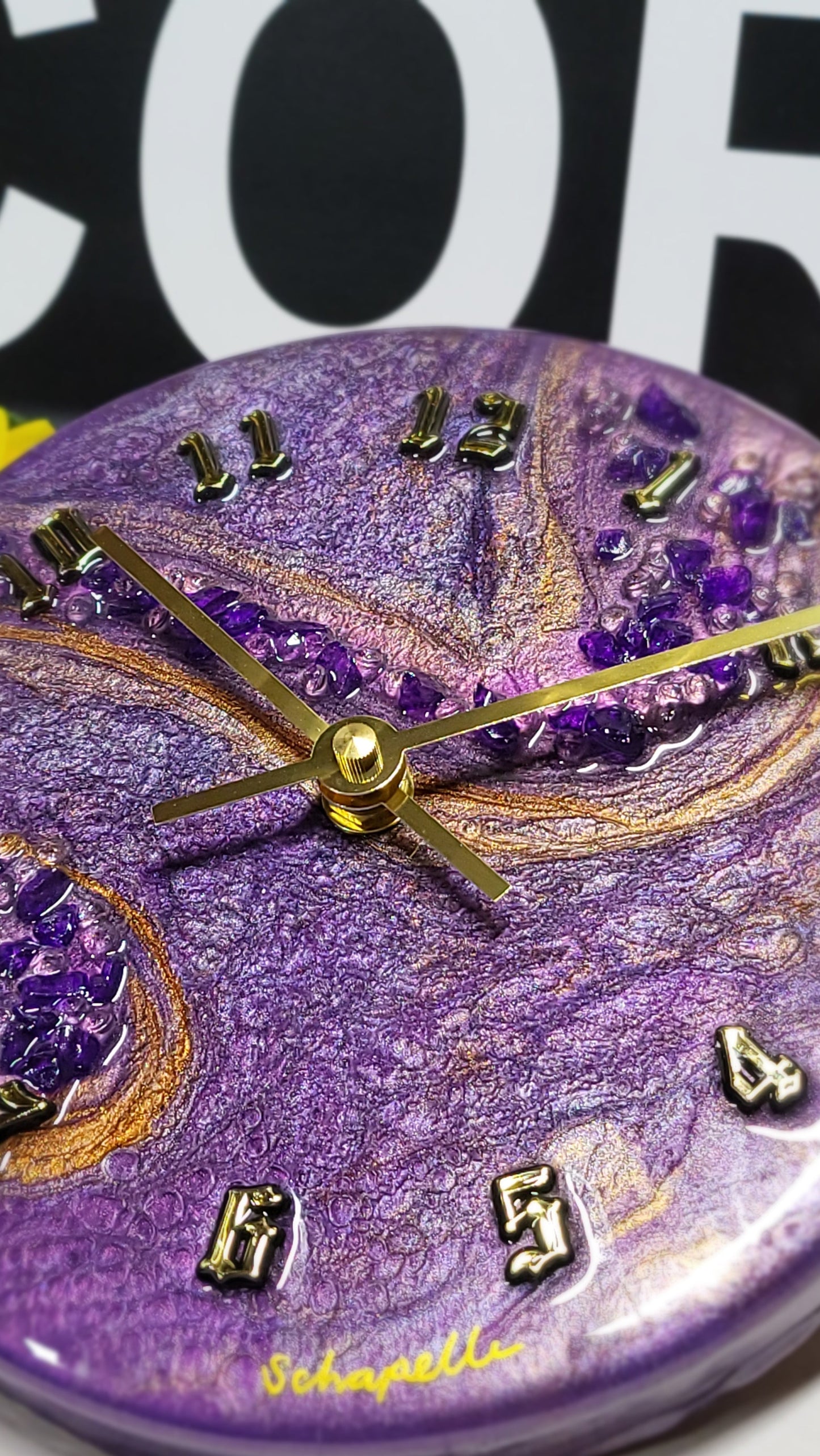 Epoxy Resin Wall Clock Small (ab1726)