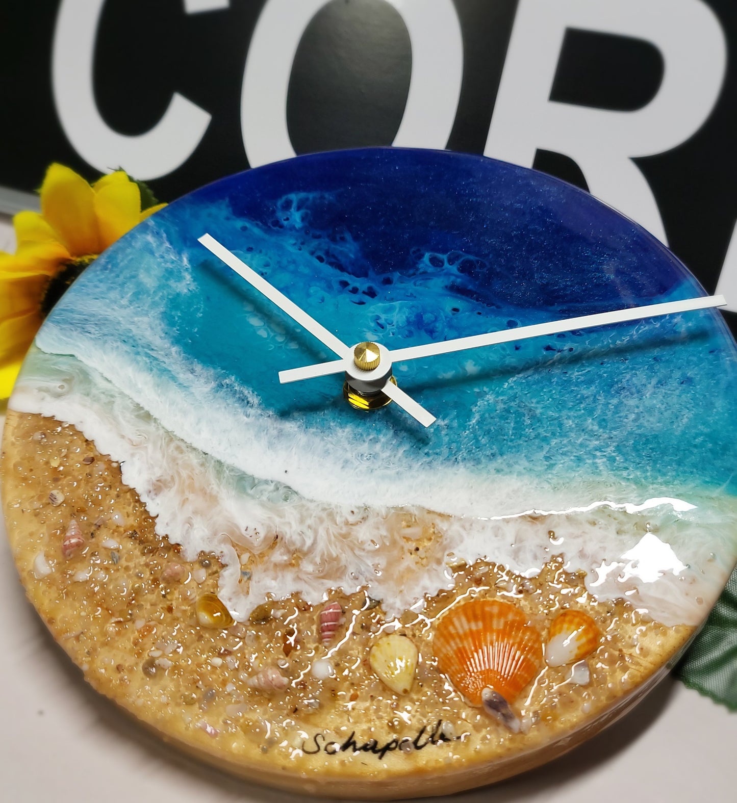 Epoxy Resin Wall Clock Small (ab1729)