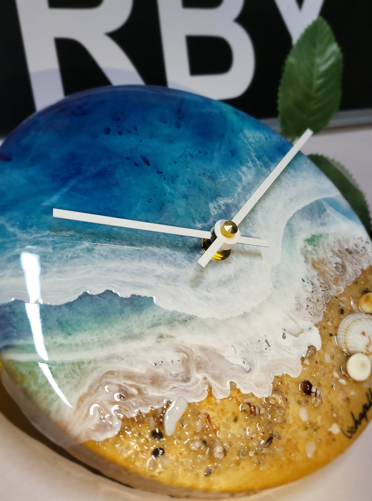 Epoxy Resin Wall Clock Small (ab1786)