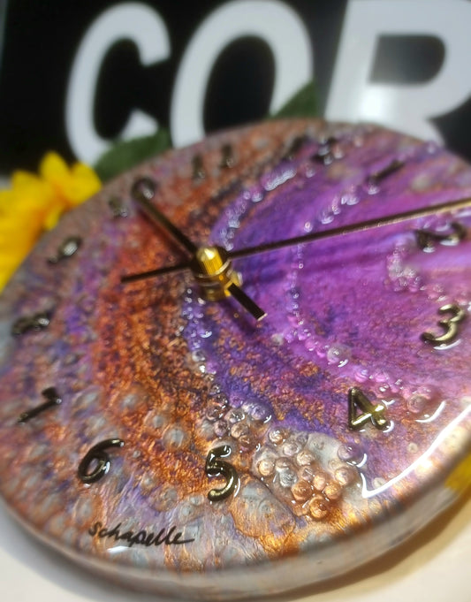 Epoxy Resin Wall Clock Small (ab1698)