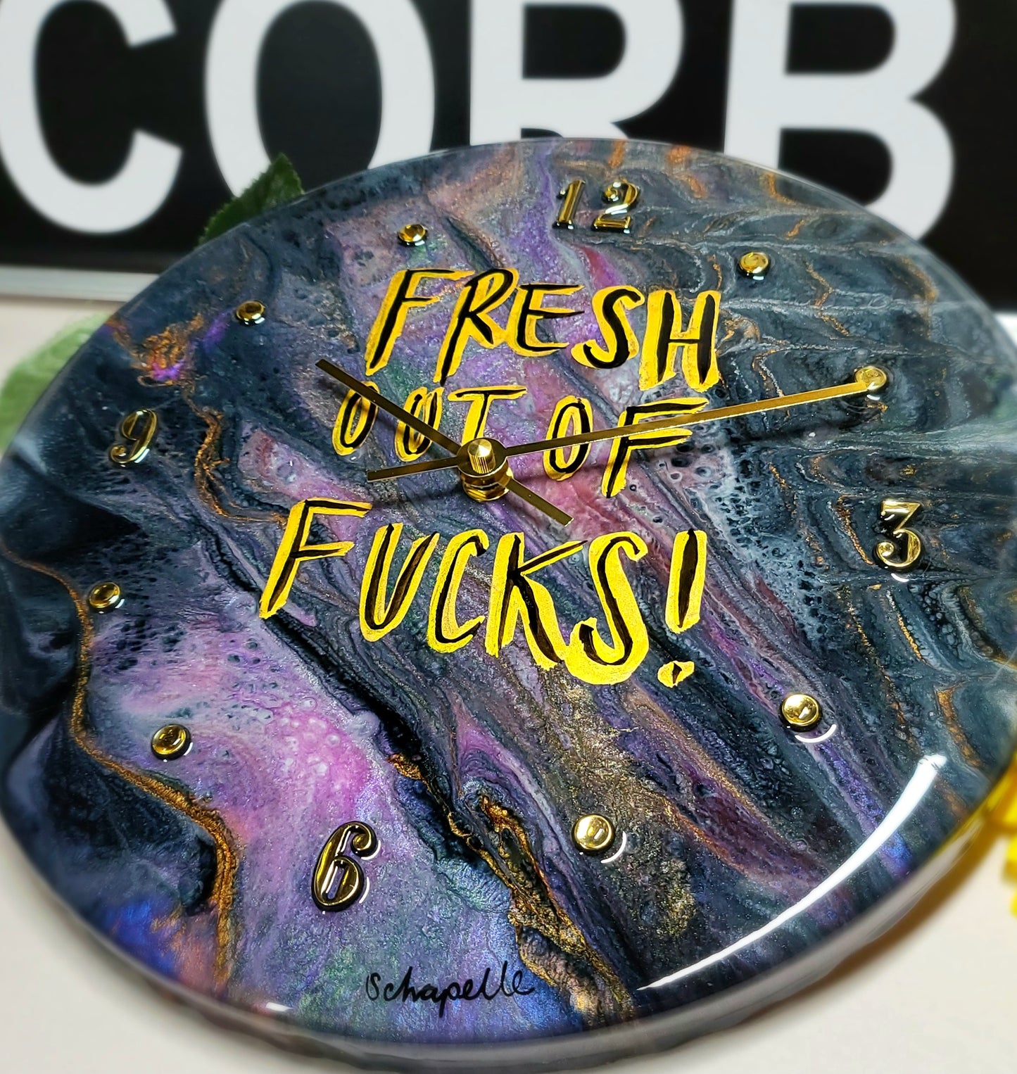 Epoxy Resin Wall Clock Regular (ab1723)