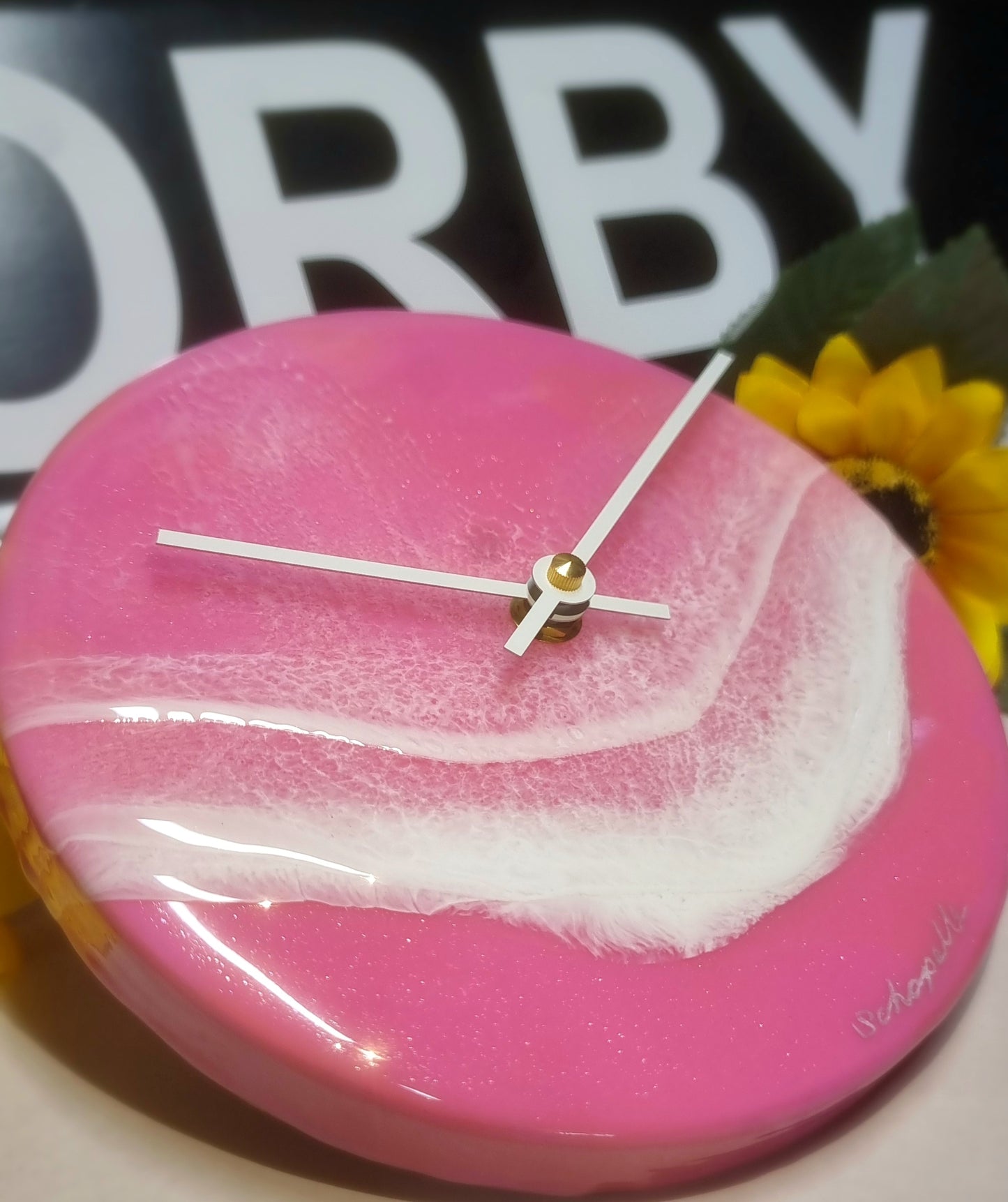 Epoxy Resin Wall Clock Small (ab1691)